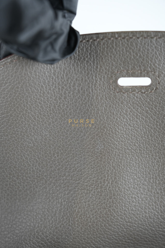 Lindy 26 in Taupe Evercolor Leather & Gold Hardware Stamp Z (2021) | Purse Maison Luxury Bags Shop