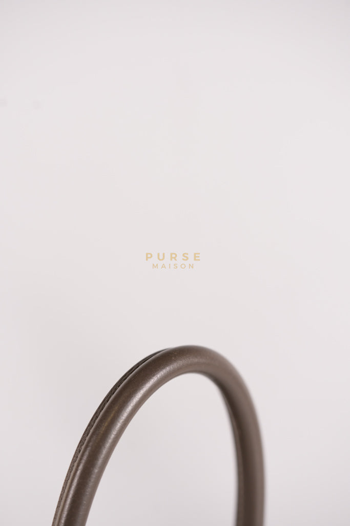 Lindy 26 in Taupe Evercolor Leather & Gold Hardware Stamp Z (2021) | Purse Maison Luxury Bags Shop