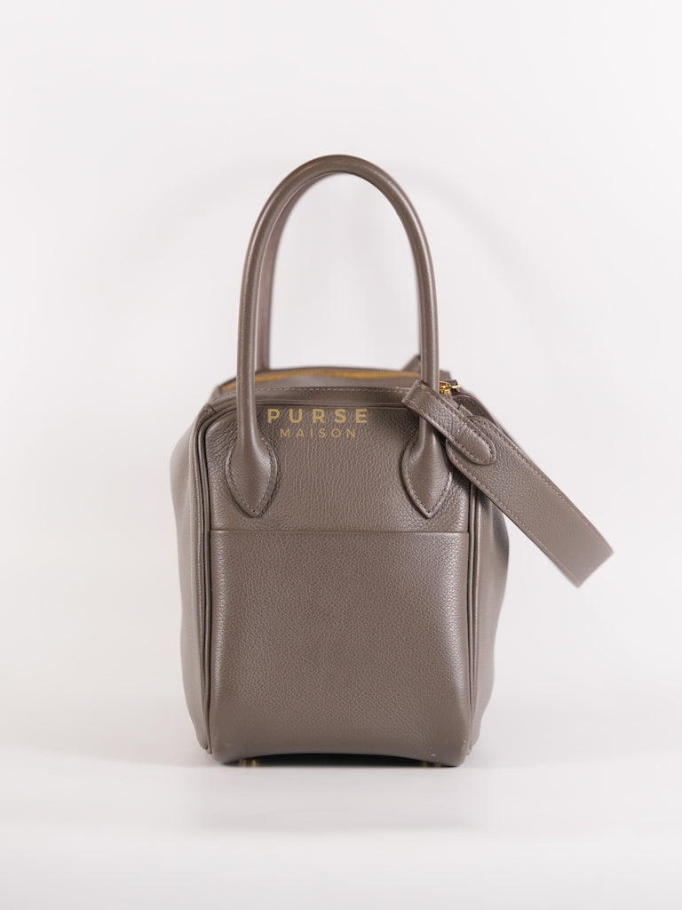 Lindy 26 in Taupe Evercolor Leather & Gold Hardware Stamp Z (2021) | Purse Maison Luxury Bags Shop