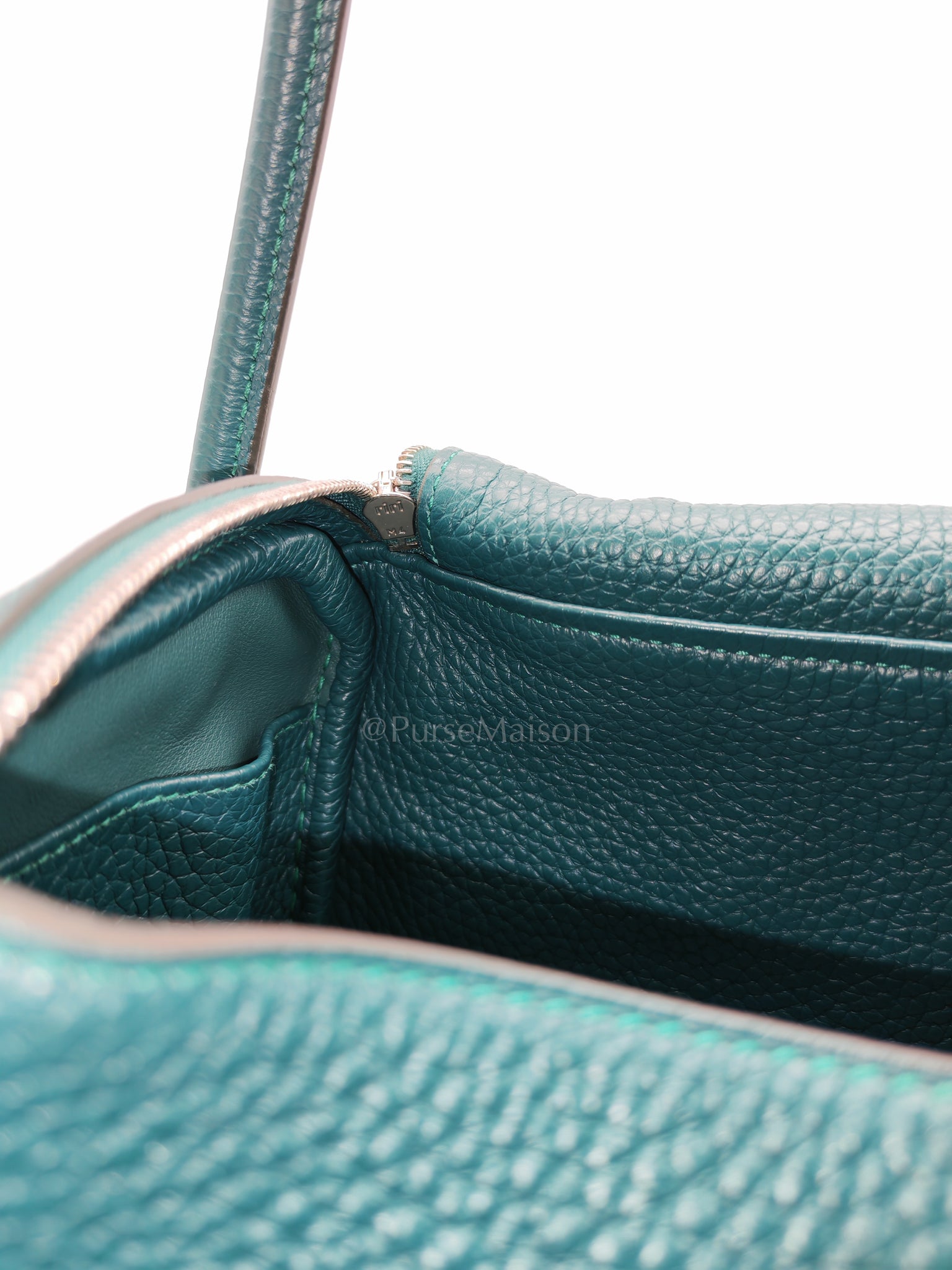 Lindy 26 Malachite Green Clemence Leather and Palladium Hardware Stamp A (2017) | Purse Maison Luxury Bags Shop
