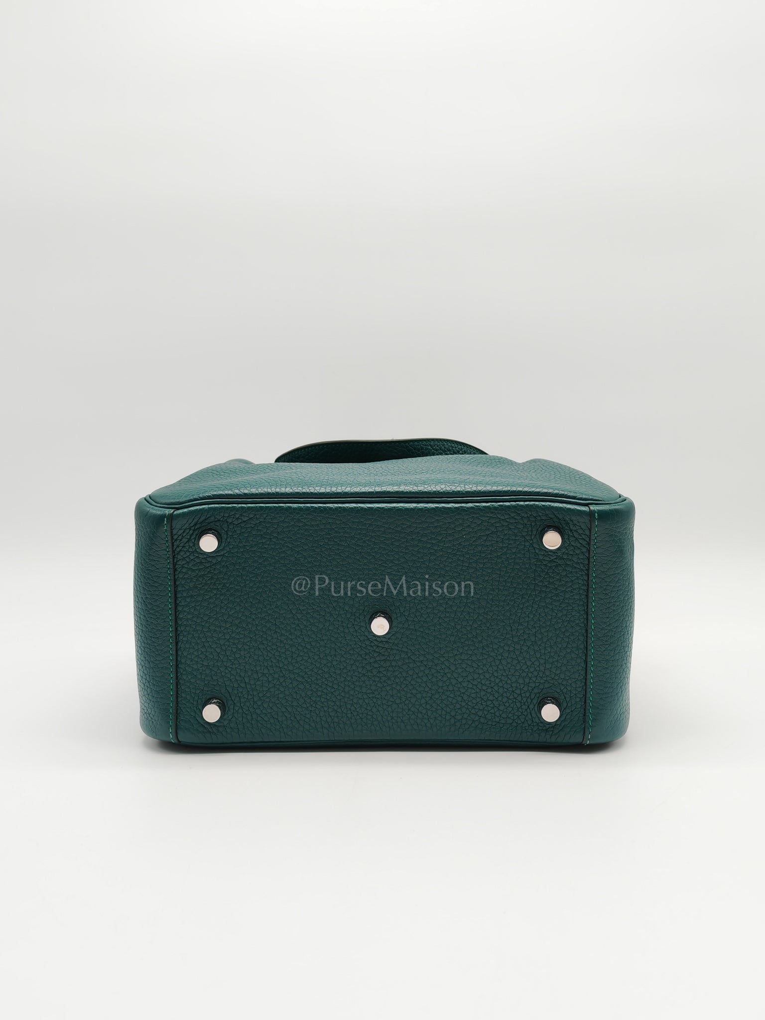 Lindy 26 Malachite Green Clemence Leather and Palladium Hardware Stamp A (2017) | Purse Maison Luxury Bags Shop