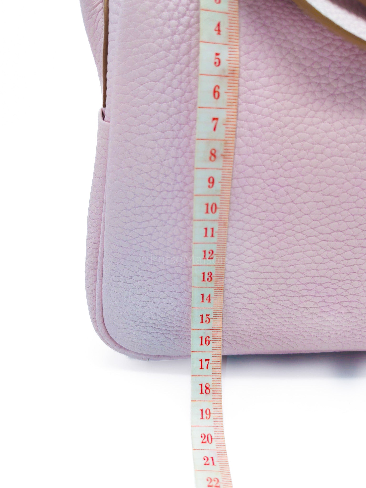 Lindy 26 Mauve Pale in Clemence Bull Calfskin Leather and Palladium Hardware Stamp W (2024) | Purse Maison Luxury Bags Shop
