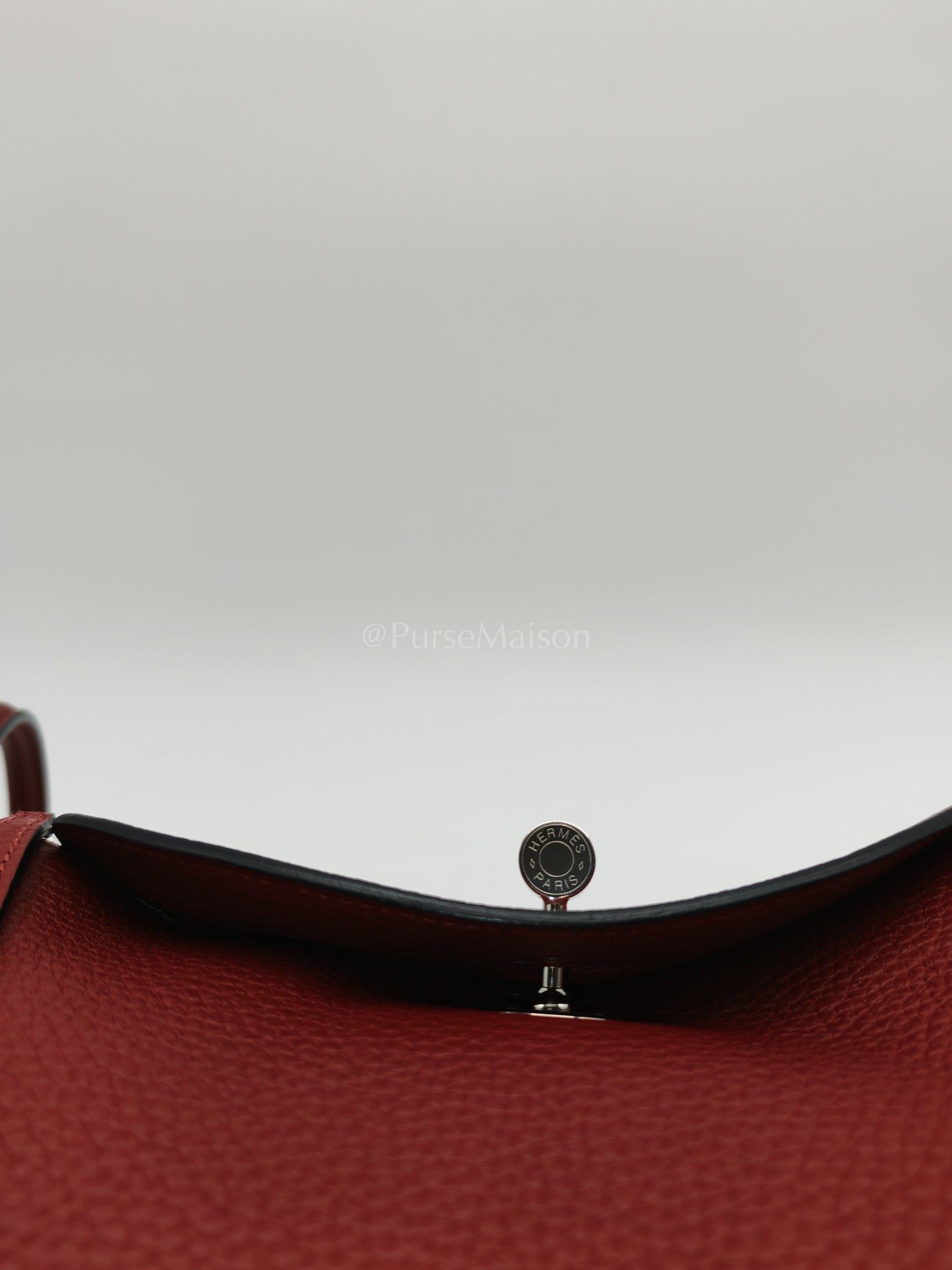 Lindy 26 Rouge H Clemence in Palladium Hardware Stamp W(2024) | Purse Maison Luxury Bags Shop