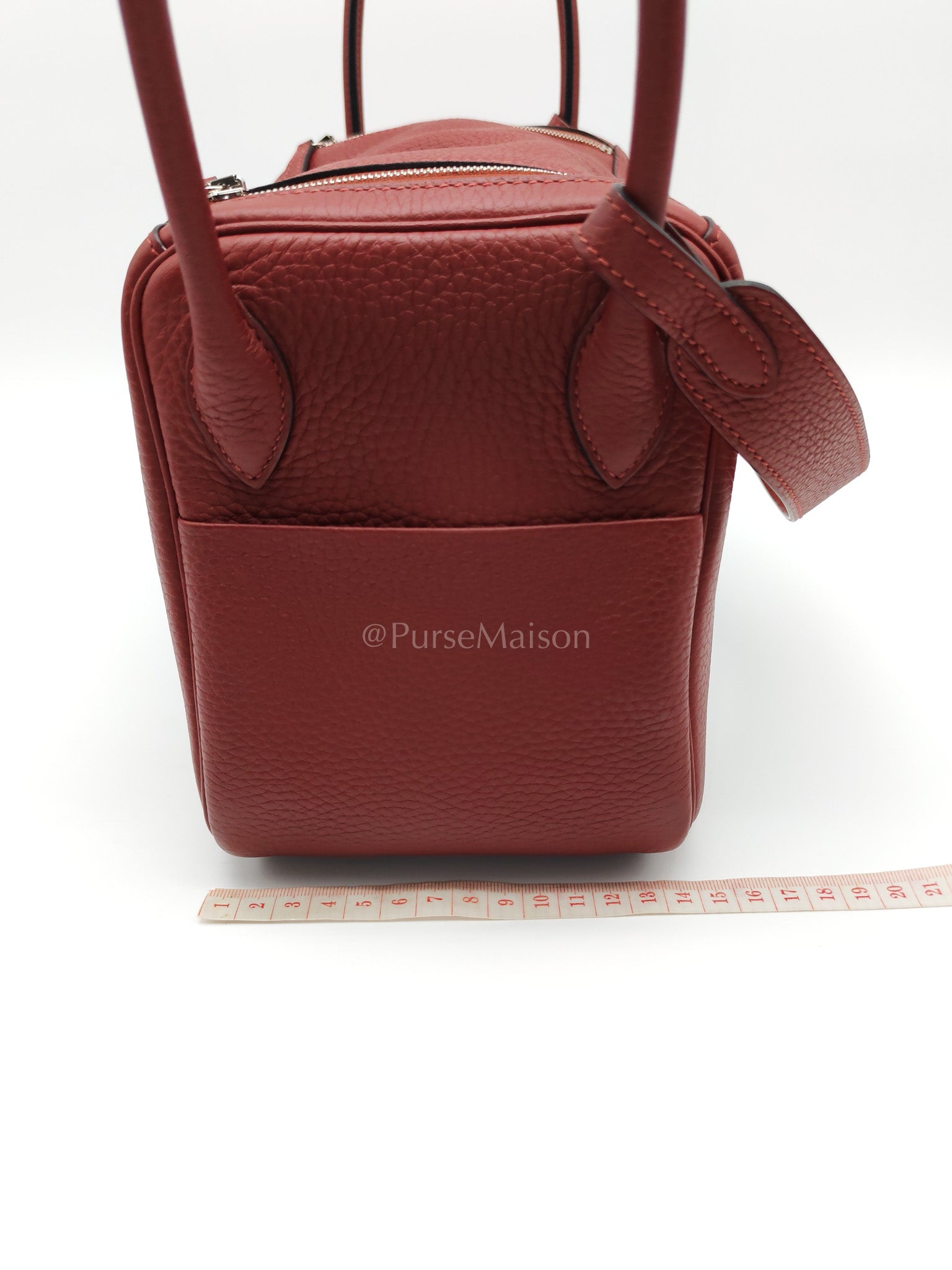 Lindy 26 Rouge H Clemence in Palladium Hardware Stamp W(2024) | Purse Maison Luxury Bags Shop
