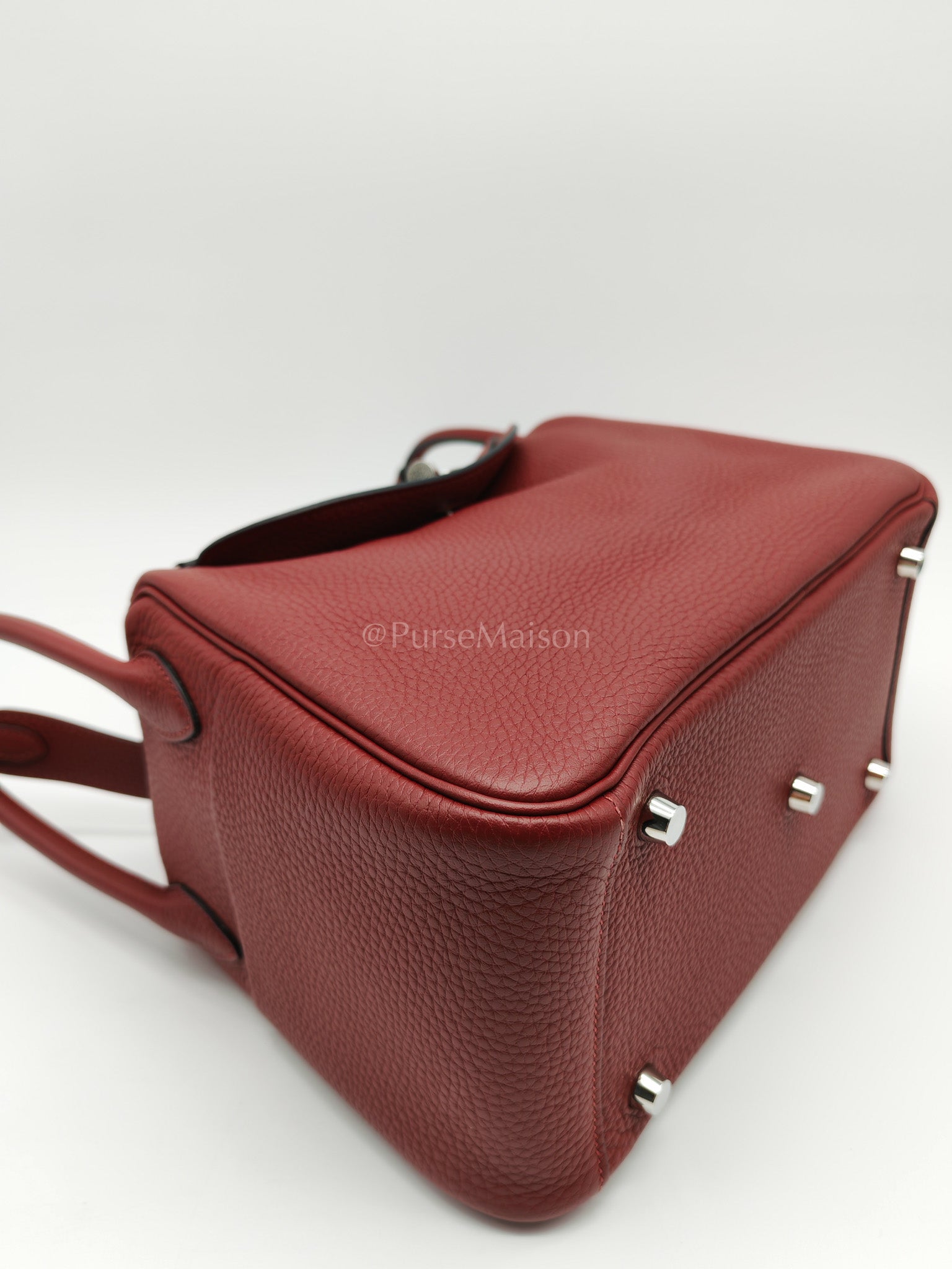 Lindy 26 Rouge H Clemence in Palladium Hardware Stamp W(2024) | Purse Maison Luxury Bags Shop