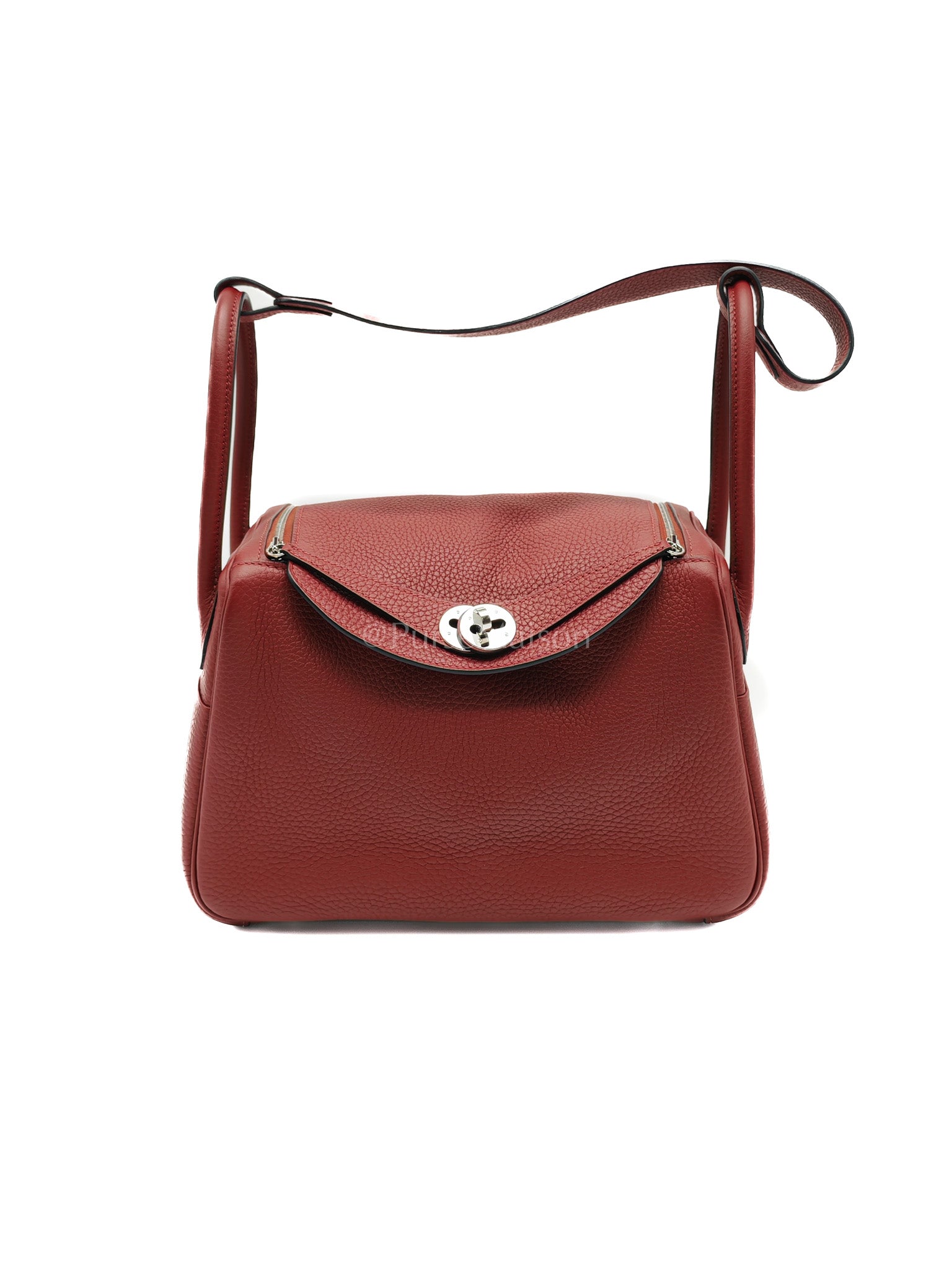 Lindy 26 Rouge H Clemence in Palladium Hardware Stamp W(2024) | Purse Maison Luxury Bags Shop