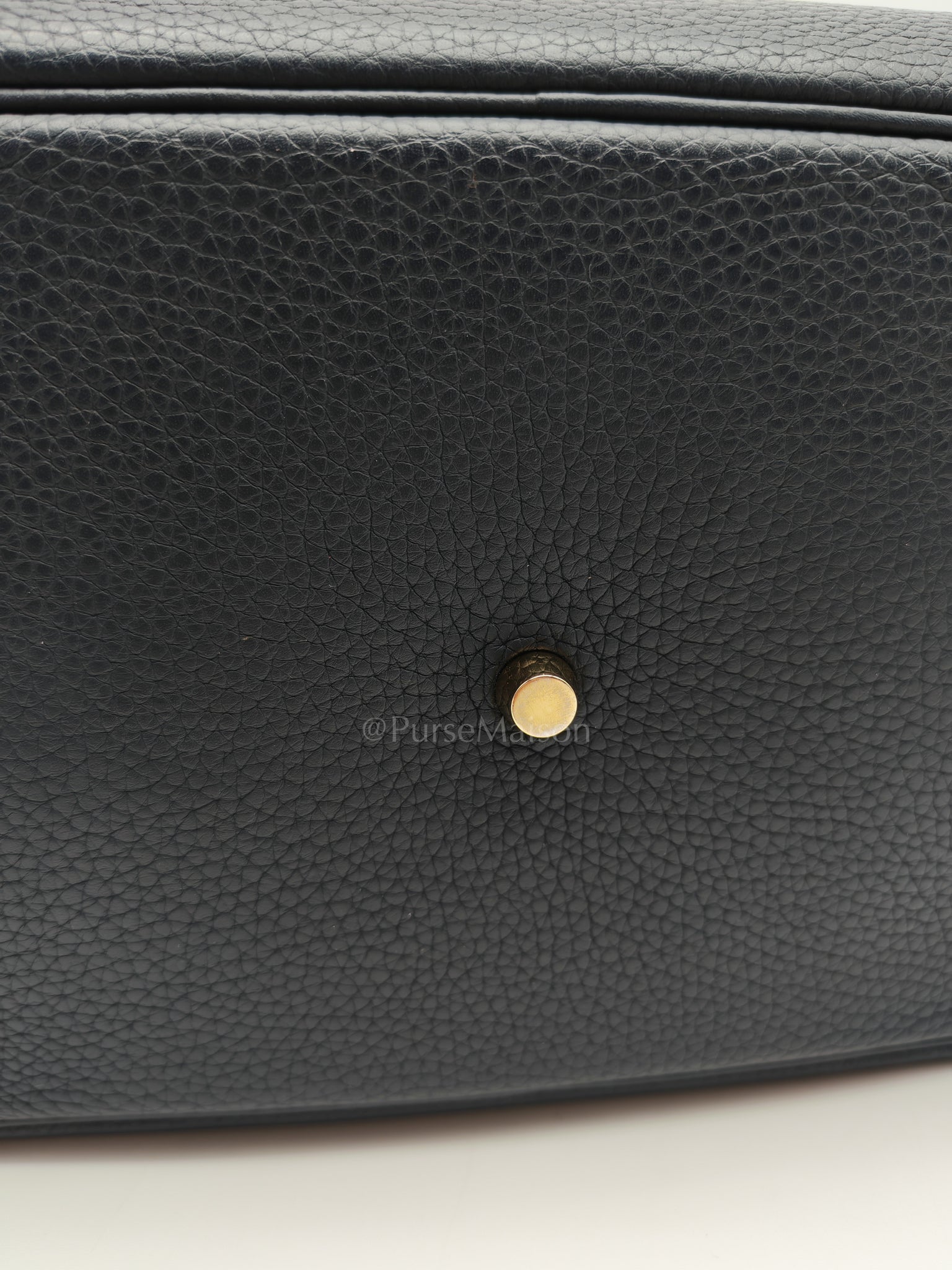 Lindy 30 Blue Nuit Clemence Leather in Gold Hardware Stamp X(2016) | Purse Maison Luxury Bags Shop