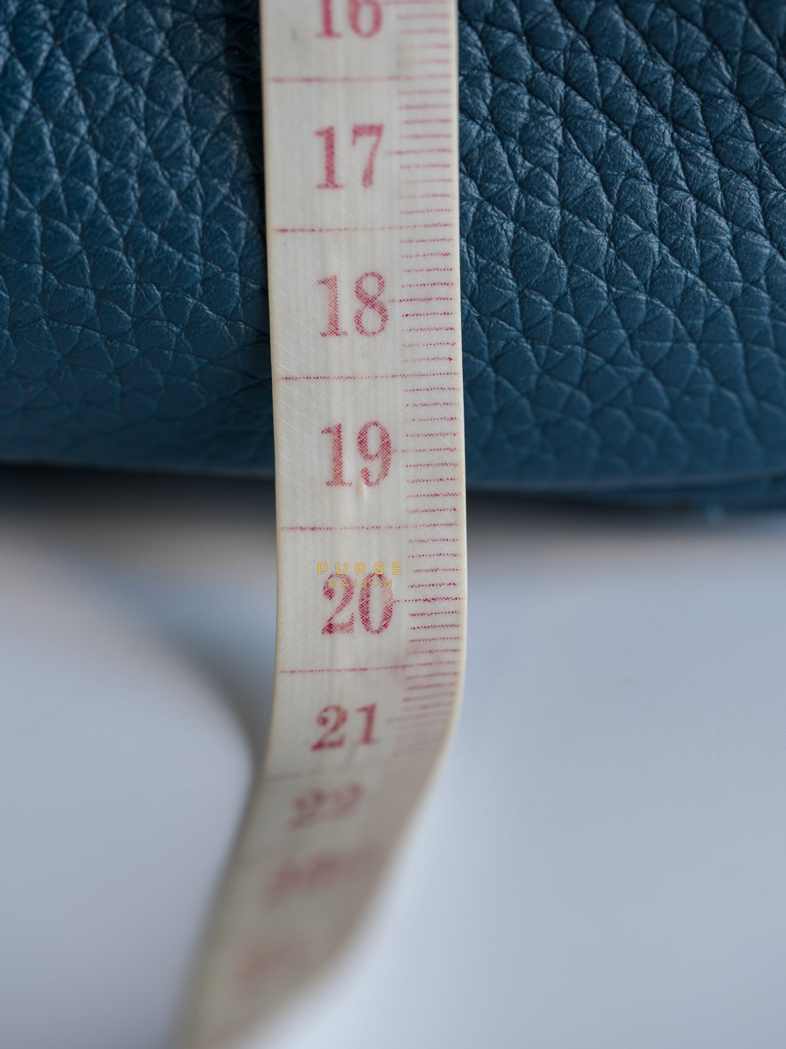 Lindy 30 Cobalt Clemence Leather and Palladium Hardware Stamp A | Purse Maison Luxury Bags Shop