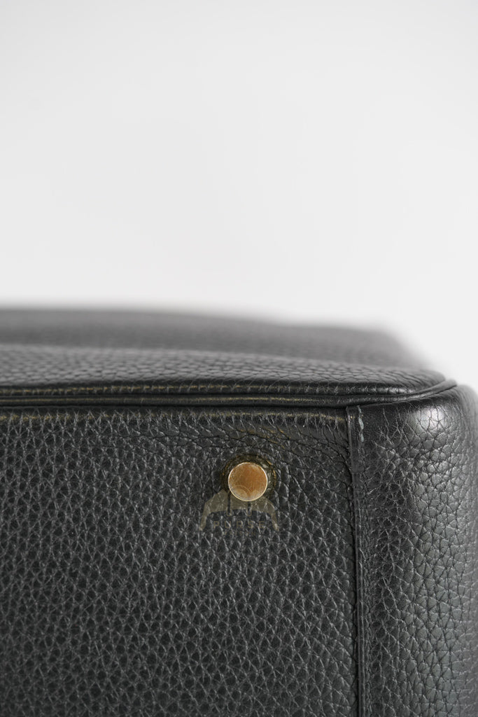 Lindy 30 in Black Clemence Leather Gold Hardware Stamp D(2019) | Purse Maison Luxury Bags Shop