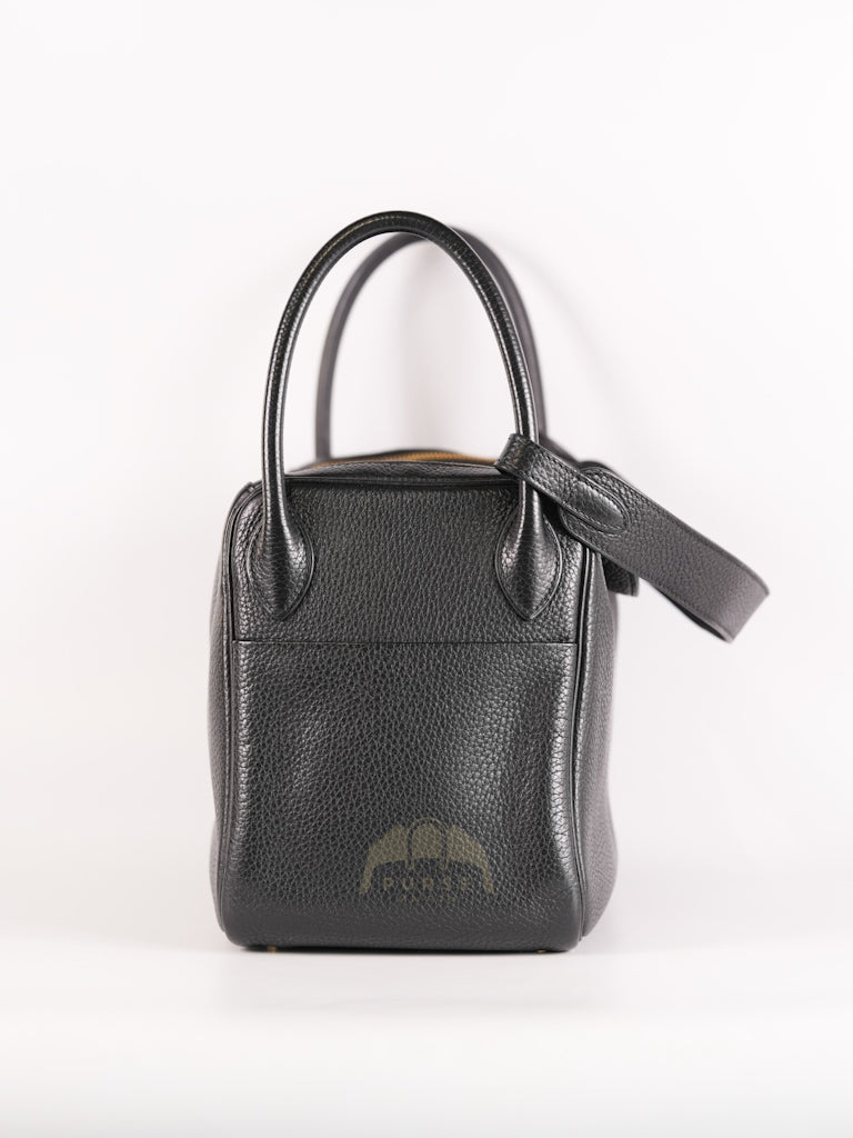 Lindy 30 in Black Clemence Leather Gold Hardware Stamp D(2019) | Purse Maison Luxury Bags Shop