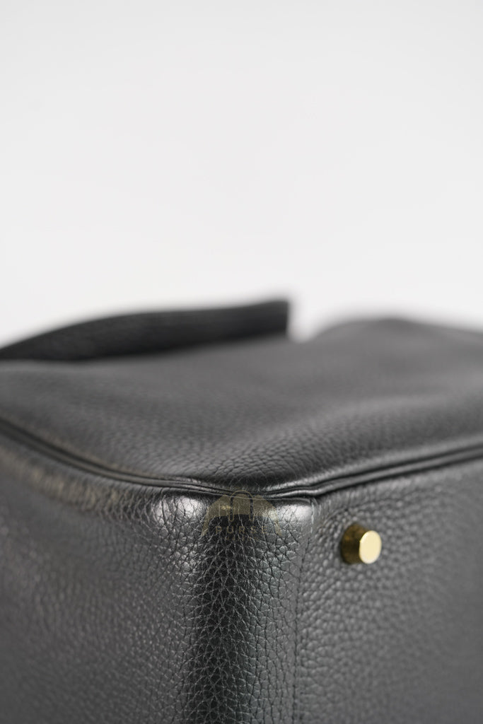 Lindy 30 in Black Clemence Leather Gold Hardware Stamp D(2019) | Purse Maison Luxury Bags Shop