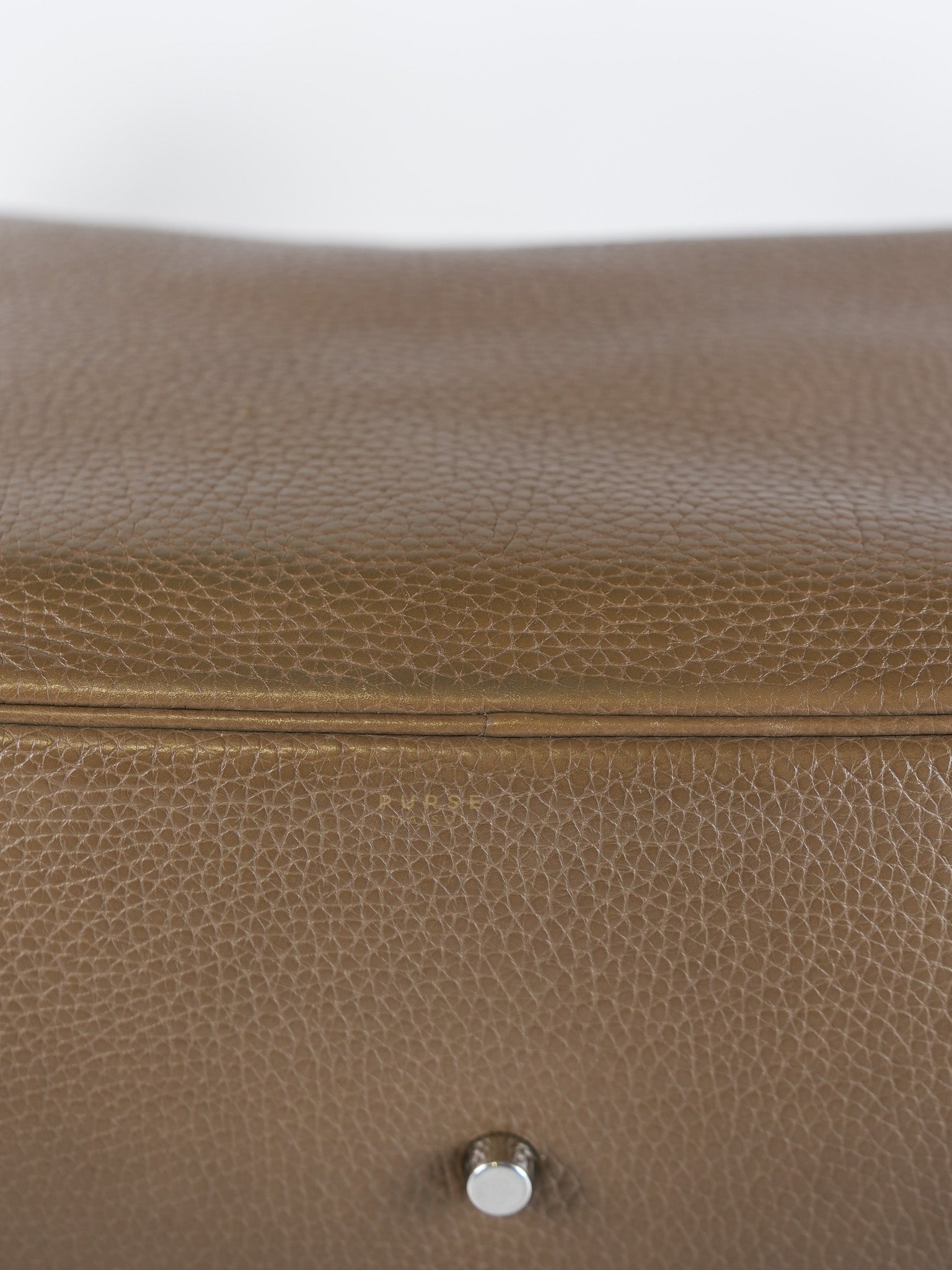 Lindy 30 in Etoupe Clemence Leather & Palladium Hardware Stamp A(2017) | Purse Maison Luxury Bags Shop