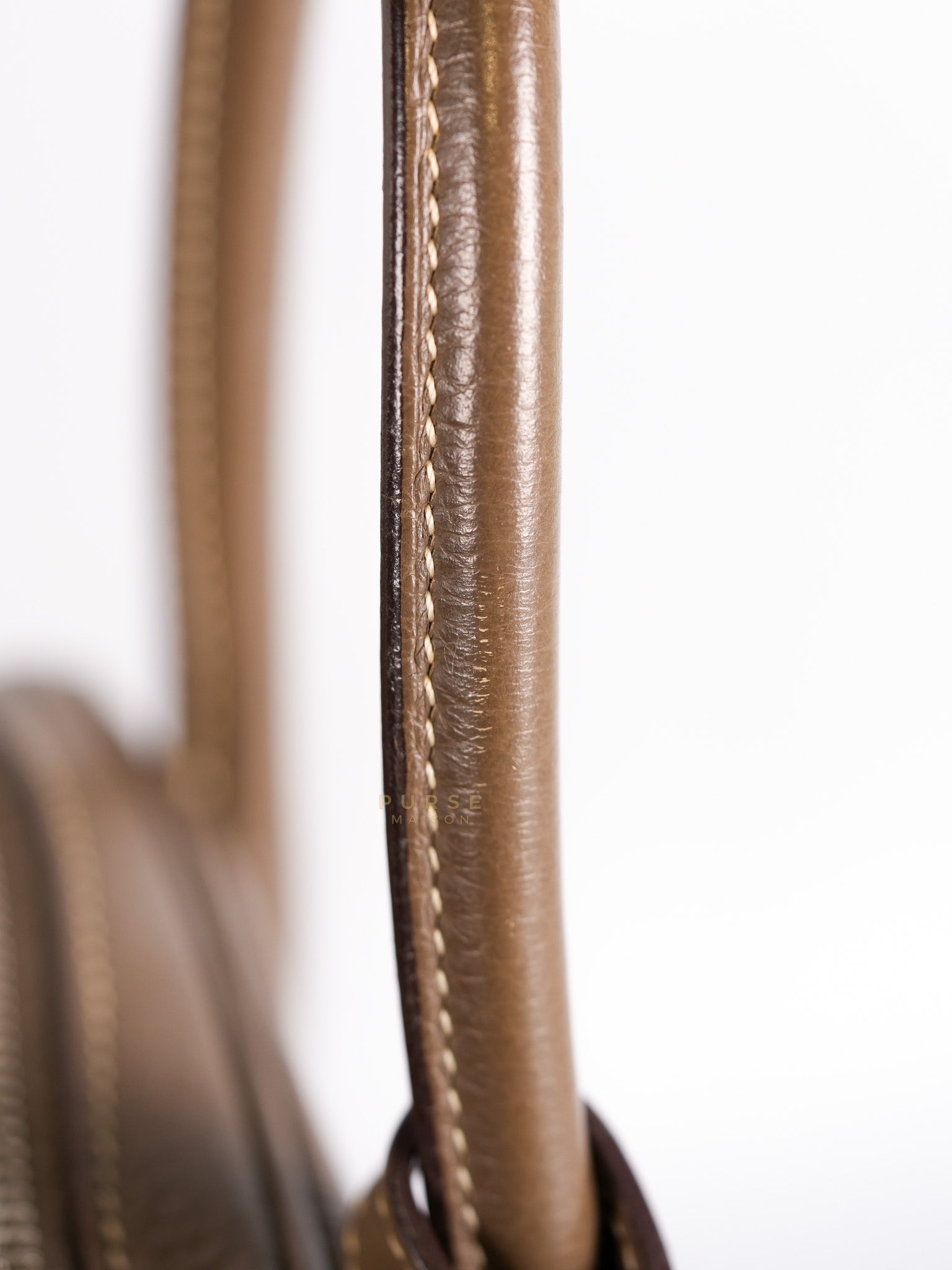 Lindy 30 in Etoupe Clemence Leather & Palladium Hardware Stamp A(2017) | Purse Maison Luxury Bags Shop