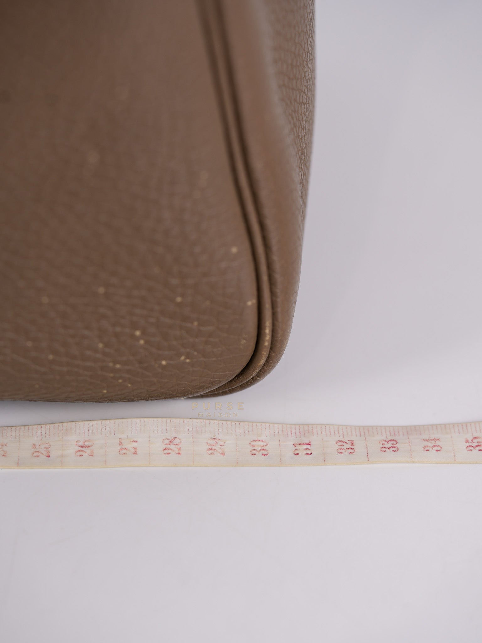 Lindy 30 in Etoupe Clemence Leather & Palladium Hardware Stamp A(2017) | Purse Maison Luxury Bags Shop