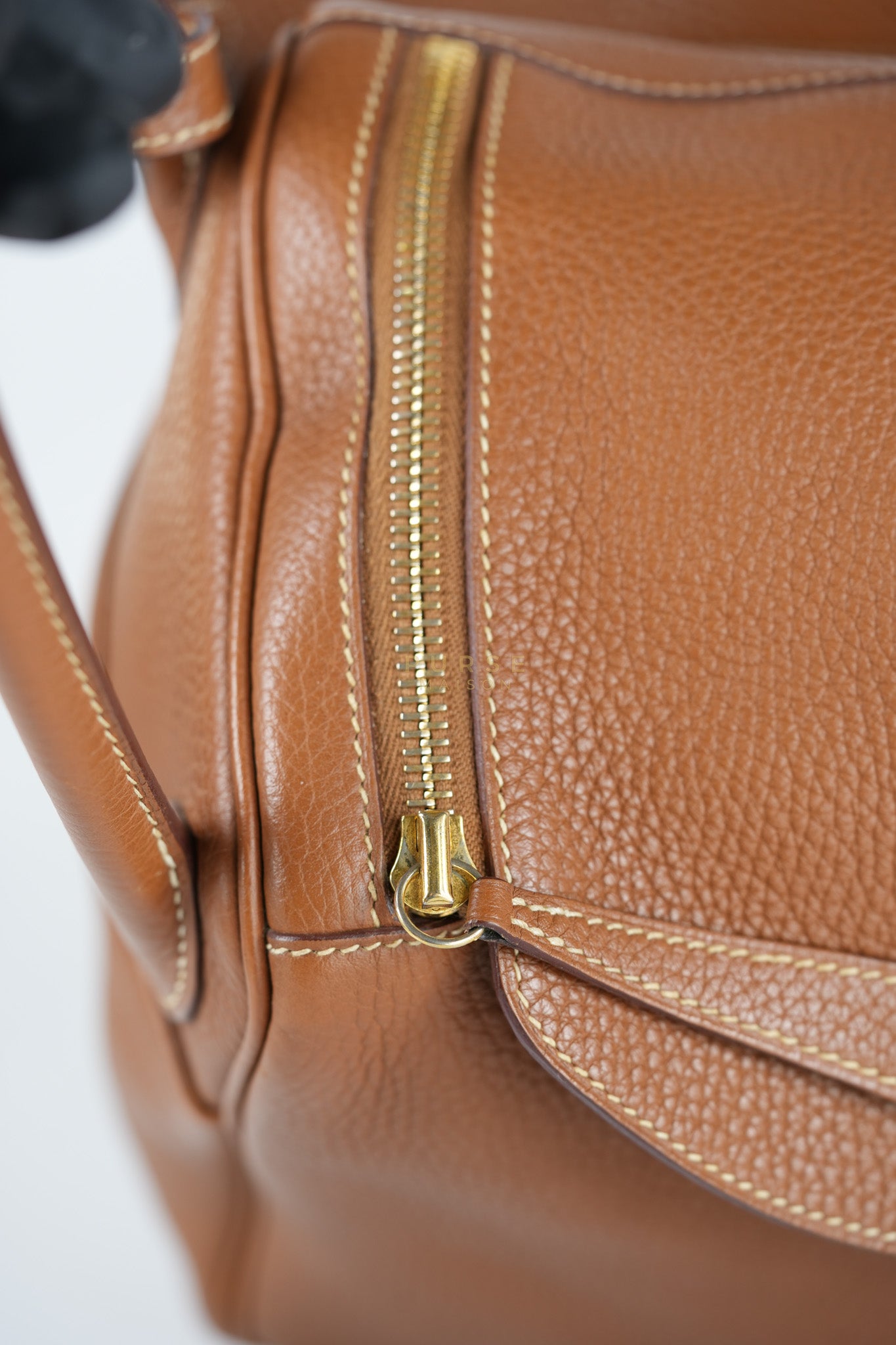 Lindy 30 in Gold Clemence Leather Gold Hardware Stamp A(2017) | Purse Maison Luxury Bags Shop