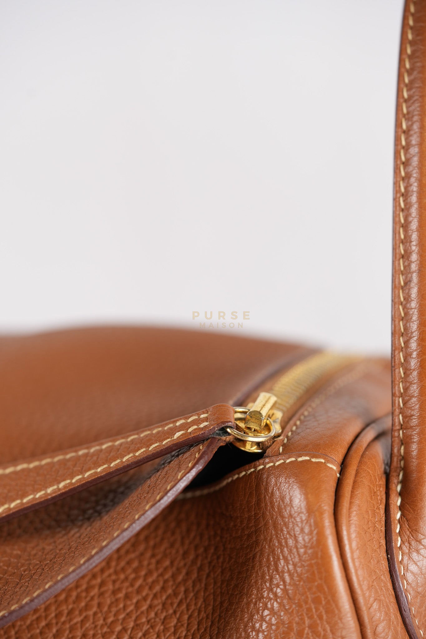 Lindy 30 in Gold Clemence Leather Gold Hardware Stamp A(2017) | Purse Maison Luxury Bags Shop