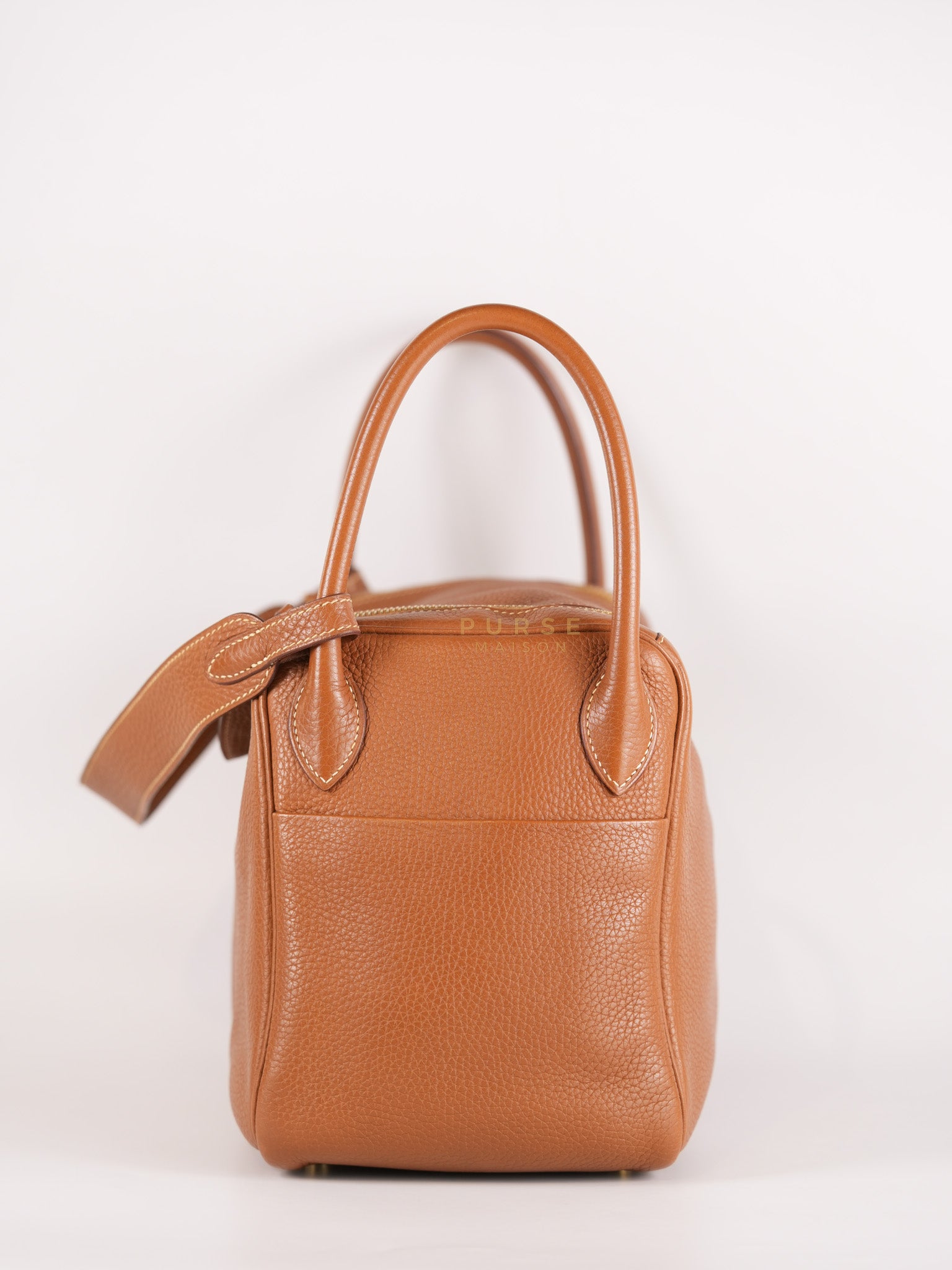 Lindy 30 in Gold Clemence Leather Gold Hardware Stamp A(2017) | Purse Maison Luxury Bags Shop