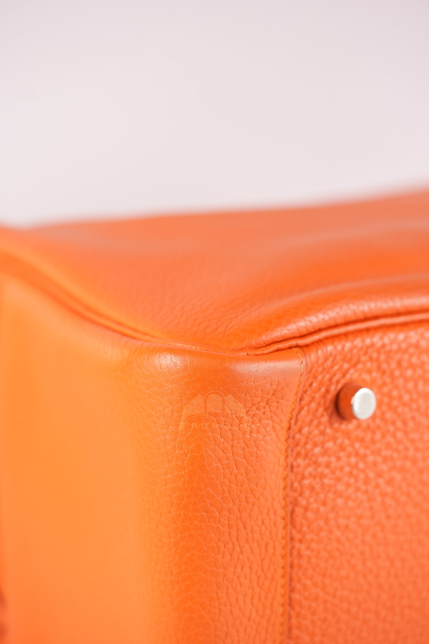 Lindy 34 in Orange Clemence Leather Palladium Hardware Stamp T(2015) | Purse Maison Luxury Bags Shop