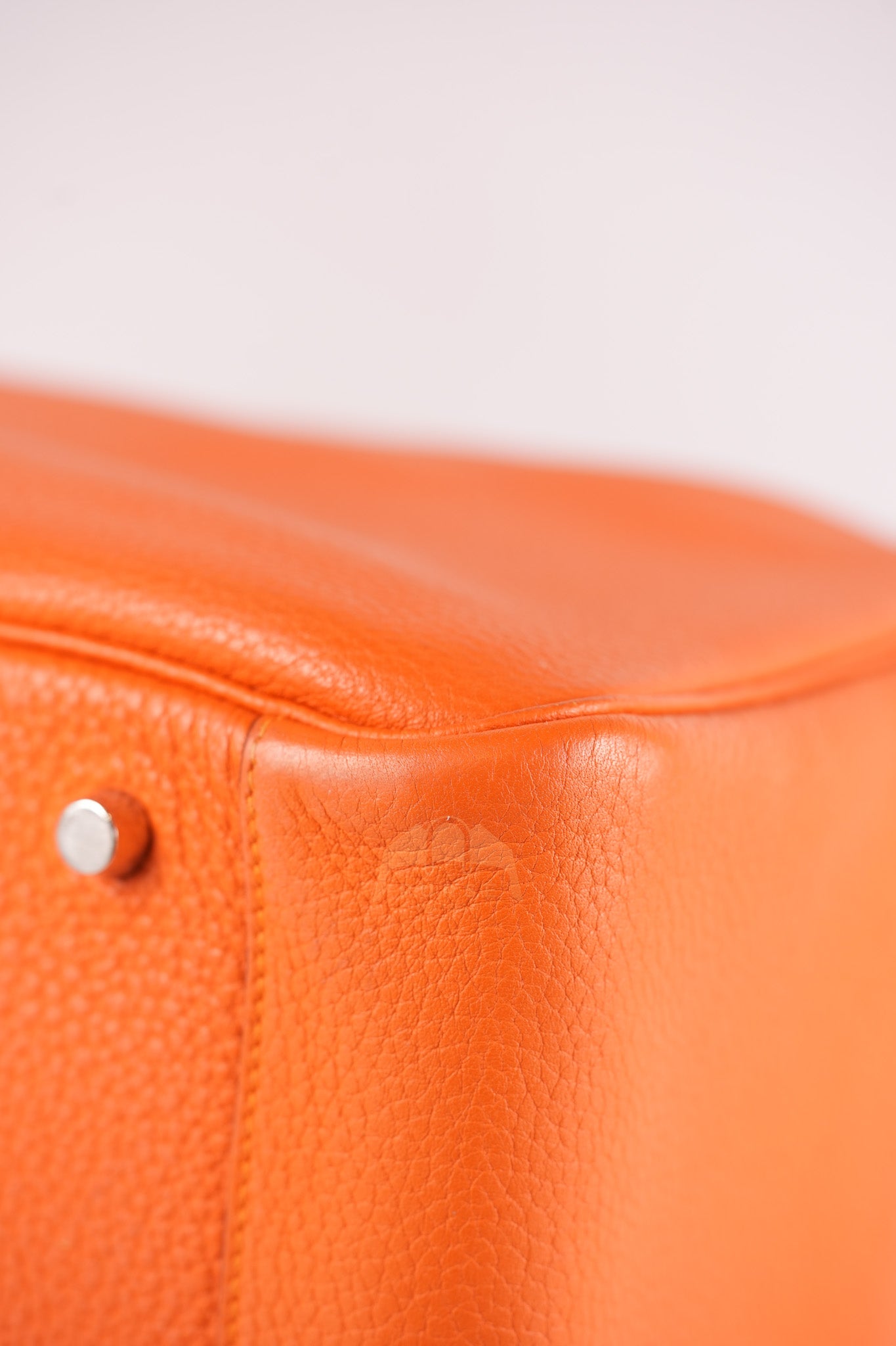 Lindy 34 in Orange Clemence Leather Palladium Hardware Stamp T(2015) | Purse Maison Luxury Bags Shop