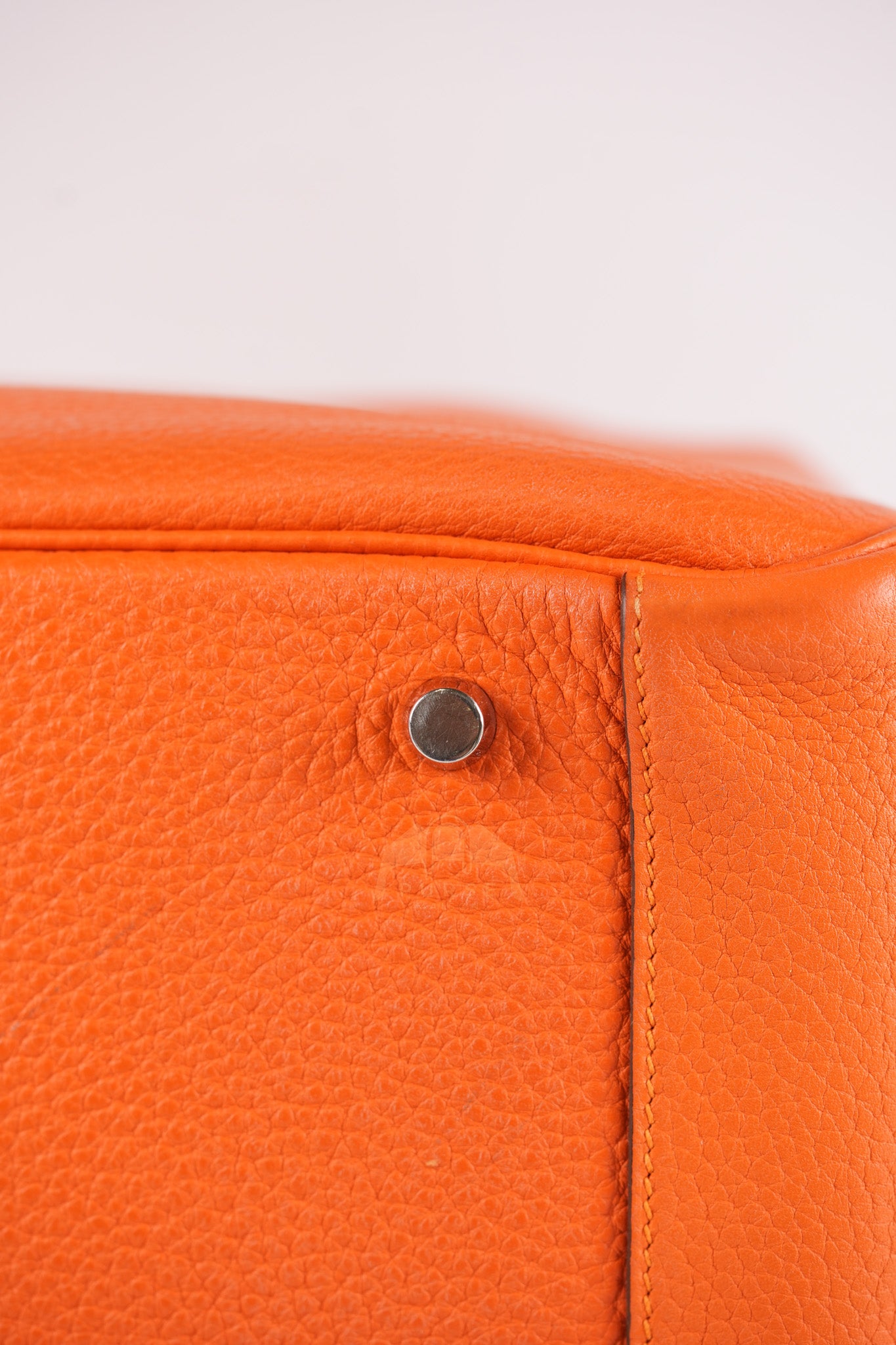 Lindy 34 in Orange Clemence Leather Palladium Hardware Stamp T(2015) | Purse Maison Luxury Bags Shop