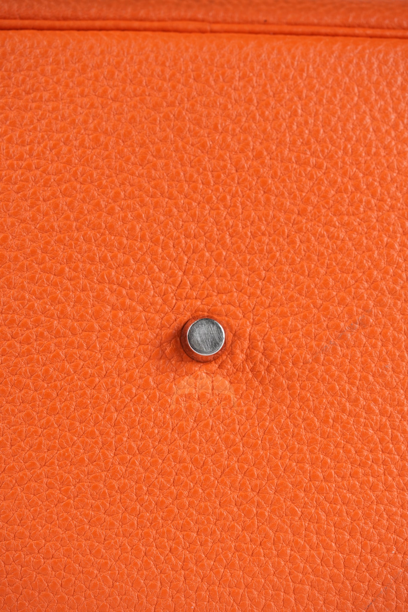 Lindy 34 in Orange Clemence Leather Palladium Hardware Stamp T(2015) | Purse Maison Luxury Bags Shop