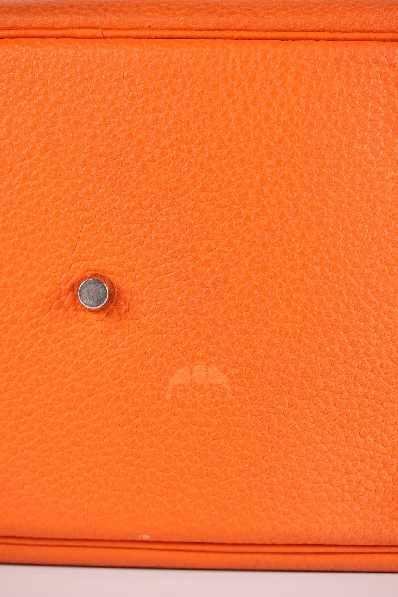 Lindy 34 in Orange Clemence Leather Palladium Hardware Stamp T(2015) | Purse Maison Luxury Bags Shop