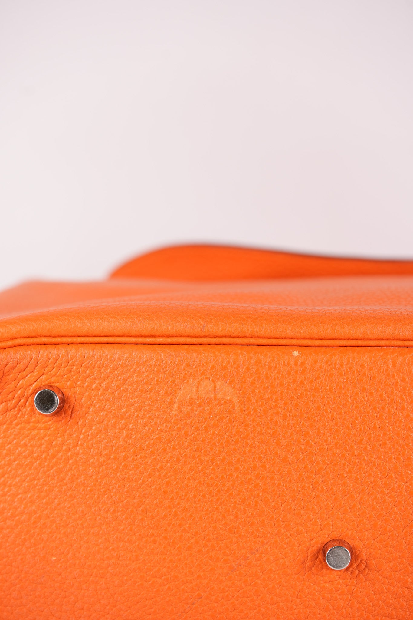 Lindy 34 in Orange Clemence Leather Palladium Hardware Stamp T(2015) | Purse Maison Luxury Bags Shop