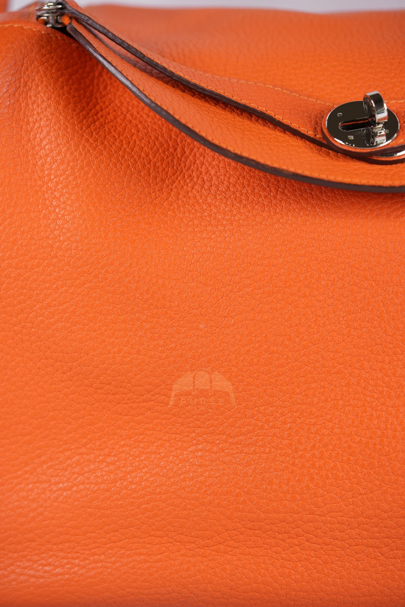 Lindy 34 in Orange Clemence Leather Palladium Hardware Stamp T(2015) | Purse Maison Luxury Bags Shop