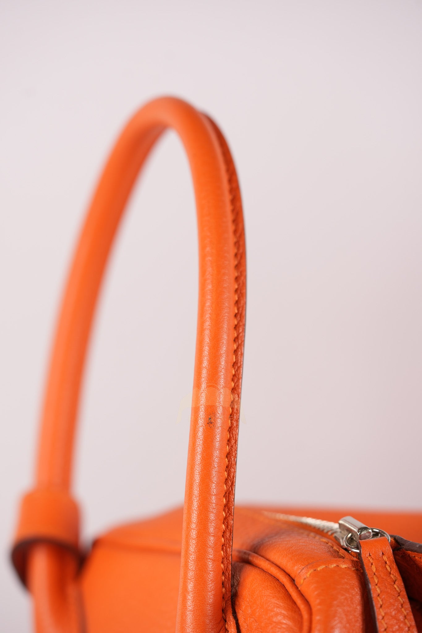 Lindy 34 in Orange Clemence Leather Palladium Hardware Stamp T(2015) | Purse Maison Luxury Bags Shop