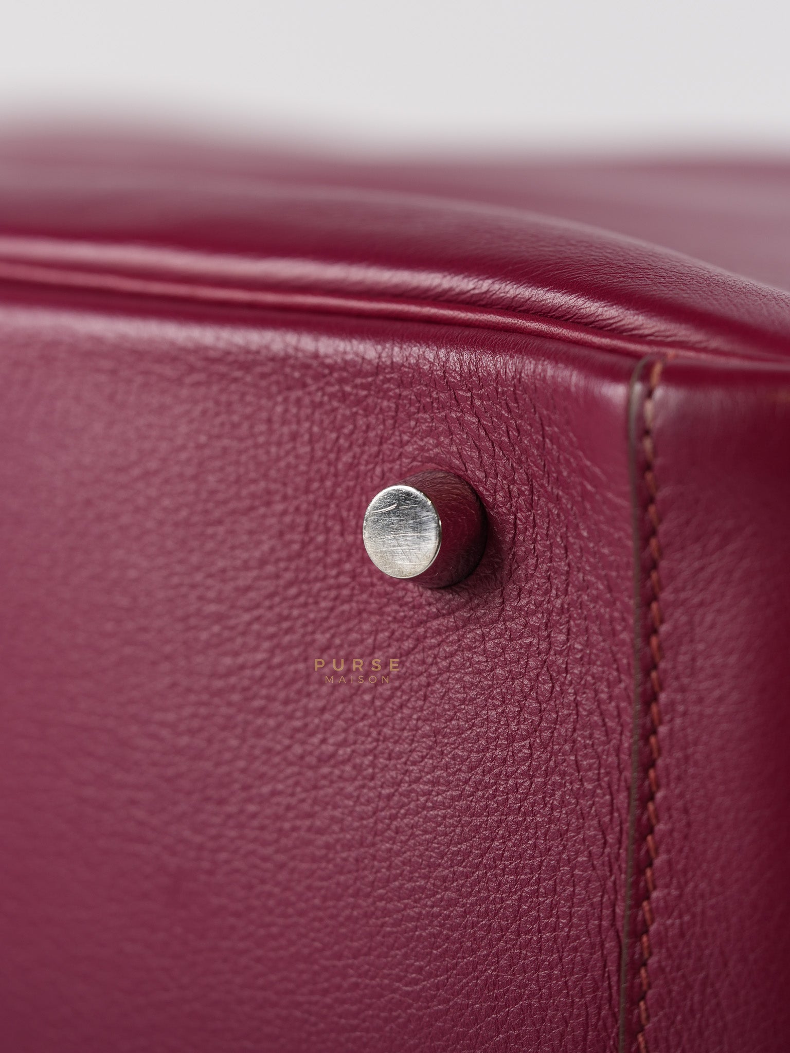 Lindy 34 in Vibrant Magenta Swift Leather & Palladium Hardware Stamp Square O (2011) | Purse Maison Luxury Bags Shop