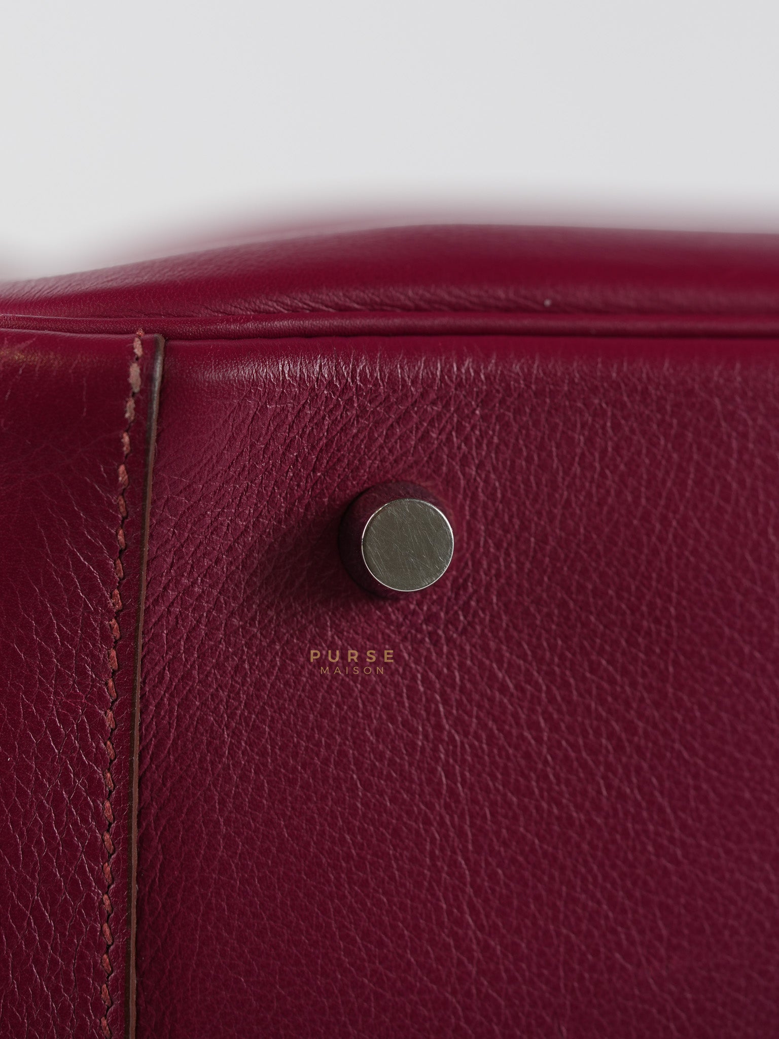 Lindy 34 in Vibrant Magenta Swift Leather & Palladium Hardware Stamp Square O (2011) | Purse Maison Luxury Bags Shop