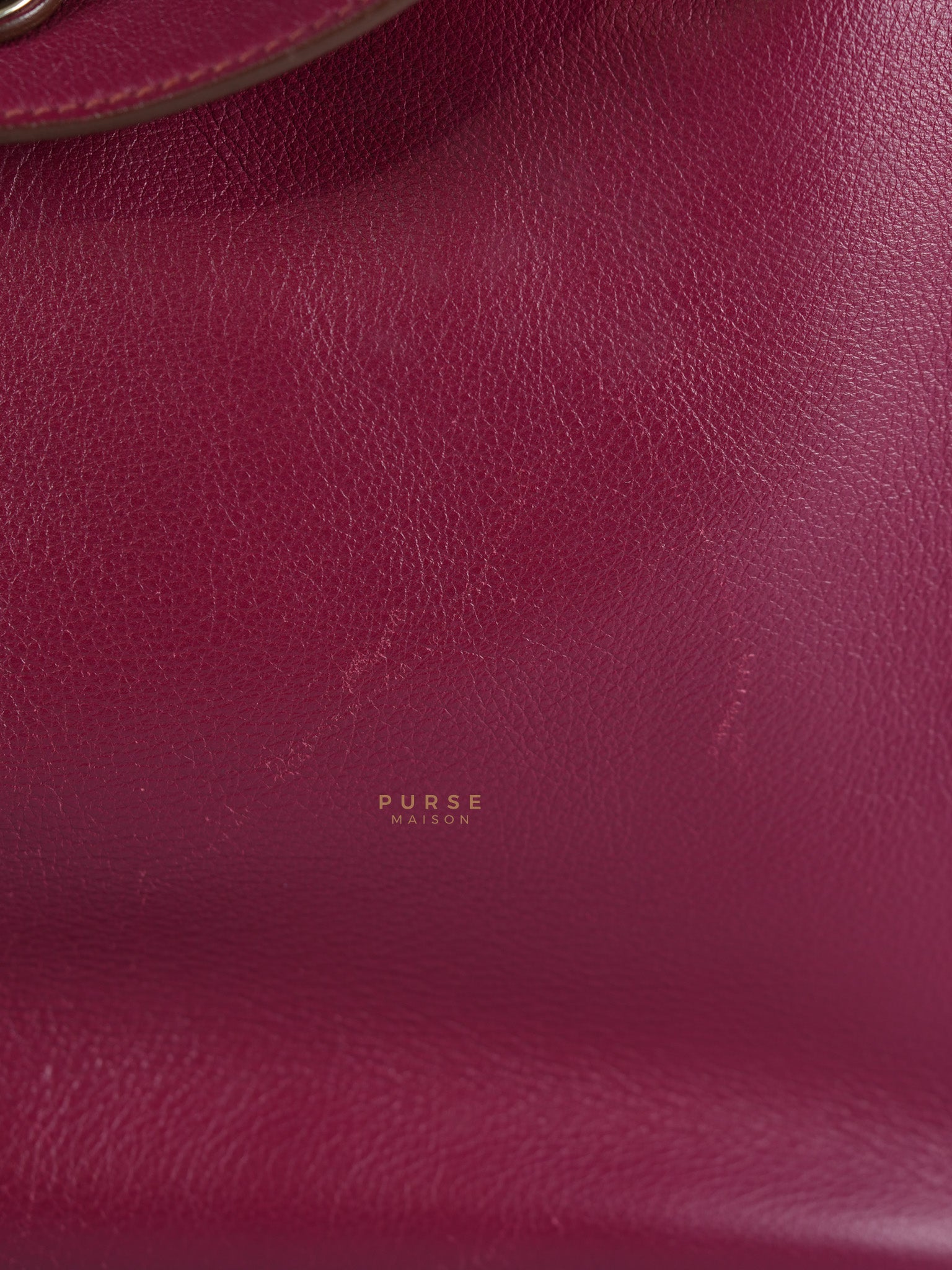 Lindy 34 in Vibrant Magenta Swift Leather & Palladium Hardware Stamp Square O (2011) | Purse Maison Luxury Bags Shop