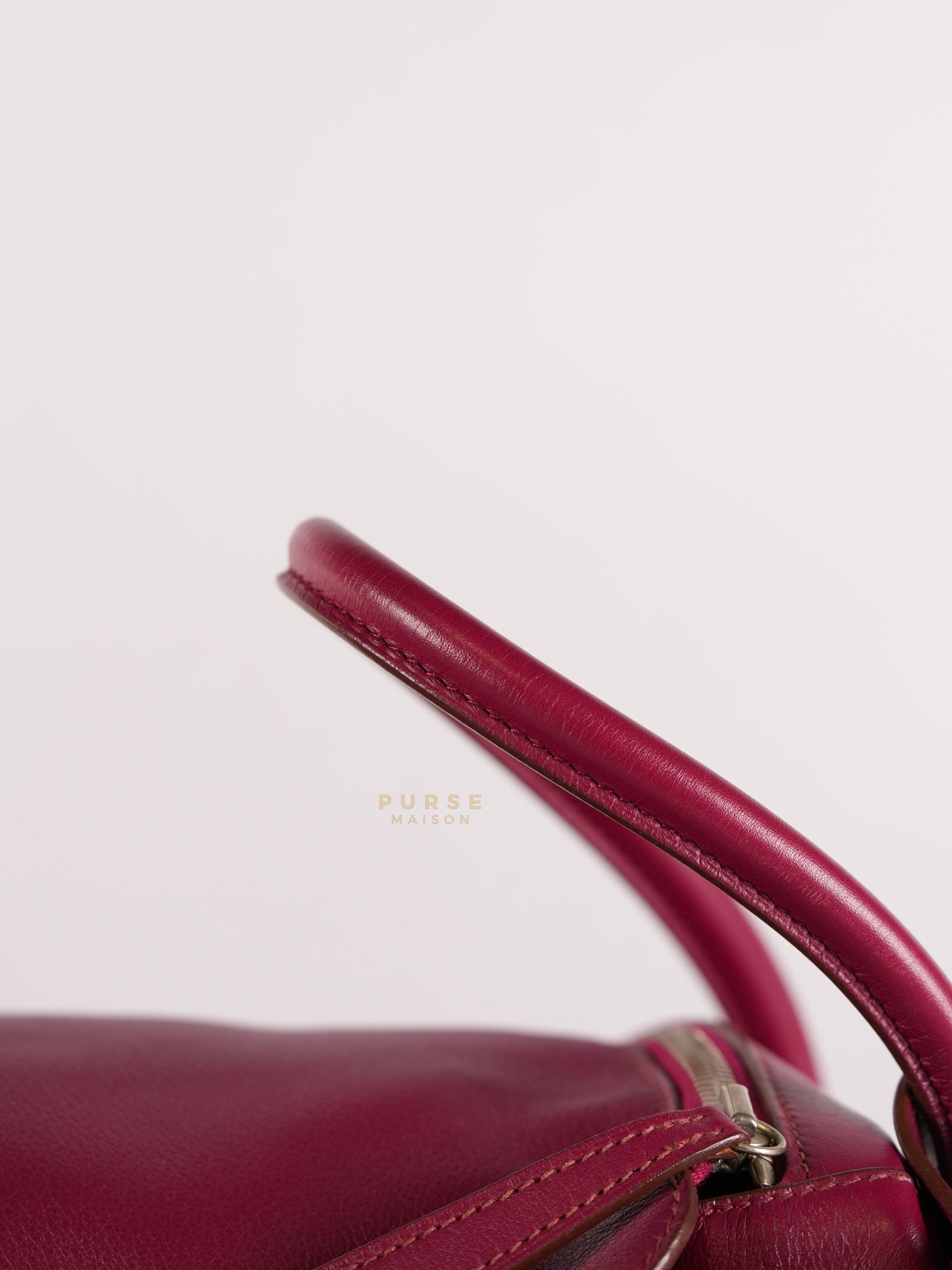 Lindy 34 in Vibrant Magenta Swift Leather & Palladium Hardware Stamp Square O (2011) | Purse Maison Luxury Bags Shop