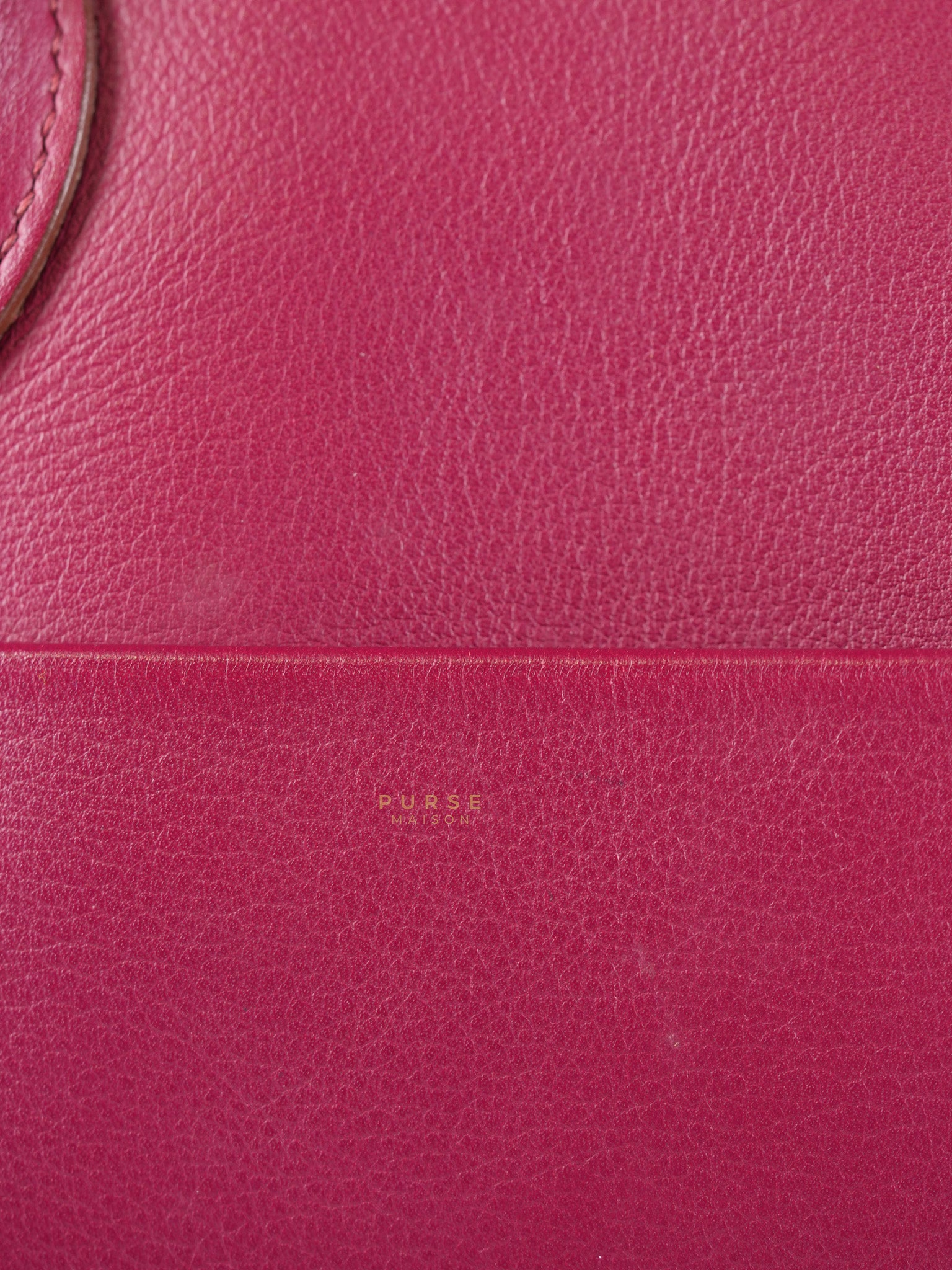 Lindy 34 in Vibrant Magenta Swift Leather & Palladium Hardware Stamp Square O (2011) | Purse Maison Luxury Bags Shop