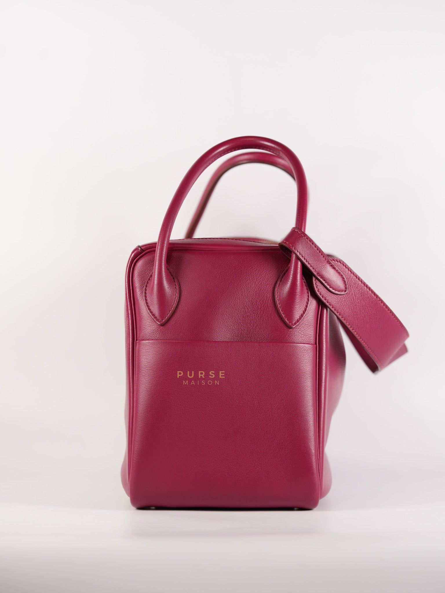 Lindy 34 in Vibrant Magenta Swift Leather & Palladium Hardware Stamp Square O (2011) | Purse Maison Luxury Bags Shop