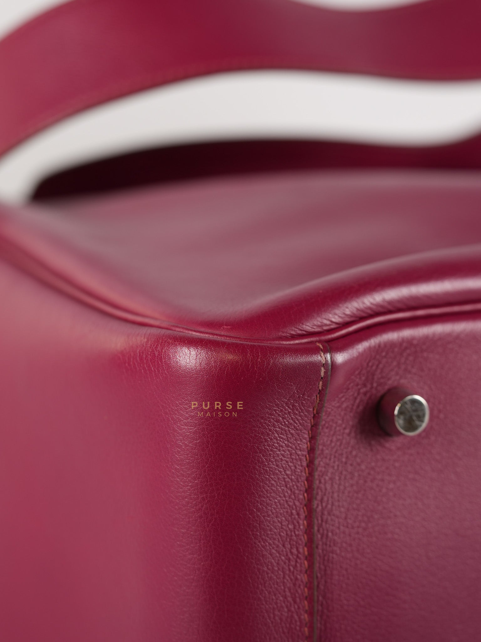 Lindy 34 in Vibrant Magenta Swift Leather & Palladium Hardware Stamp Square O (2011) | Purse Maison Luxury Bags Shop