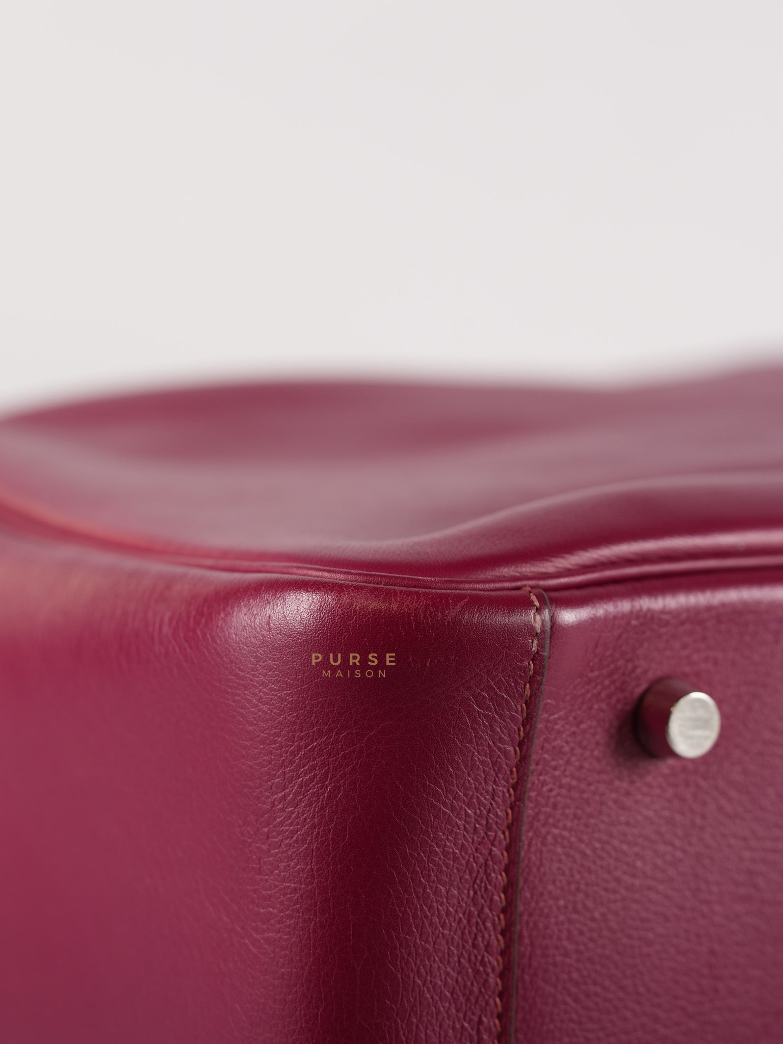 Lindy 34 in Vibrant Magenta Swift Leather & Palladium Hardware Stamp Square O (2011) | Purse Maison Luxury Bags Shop