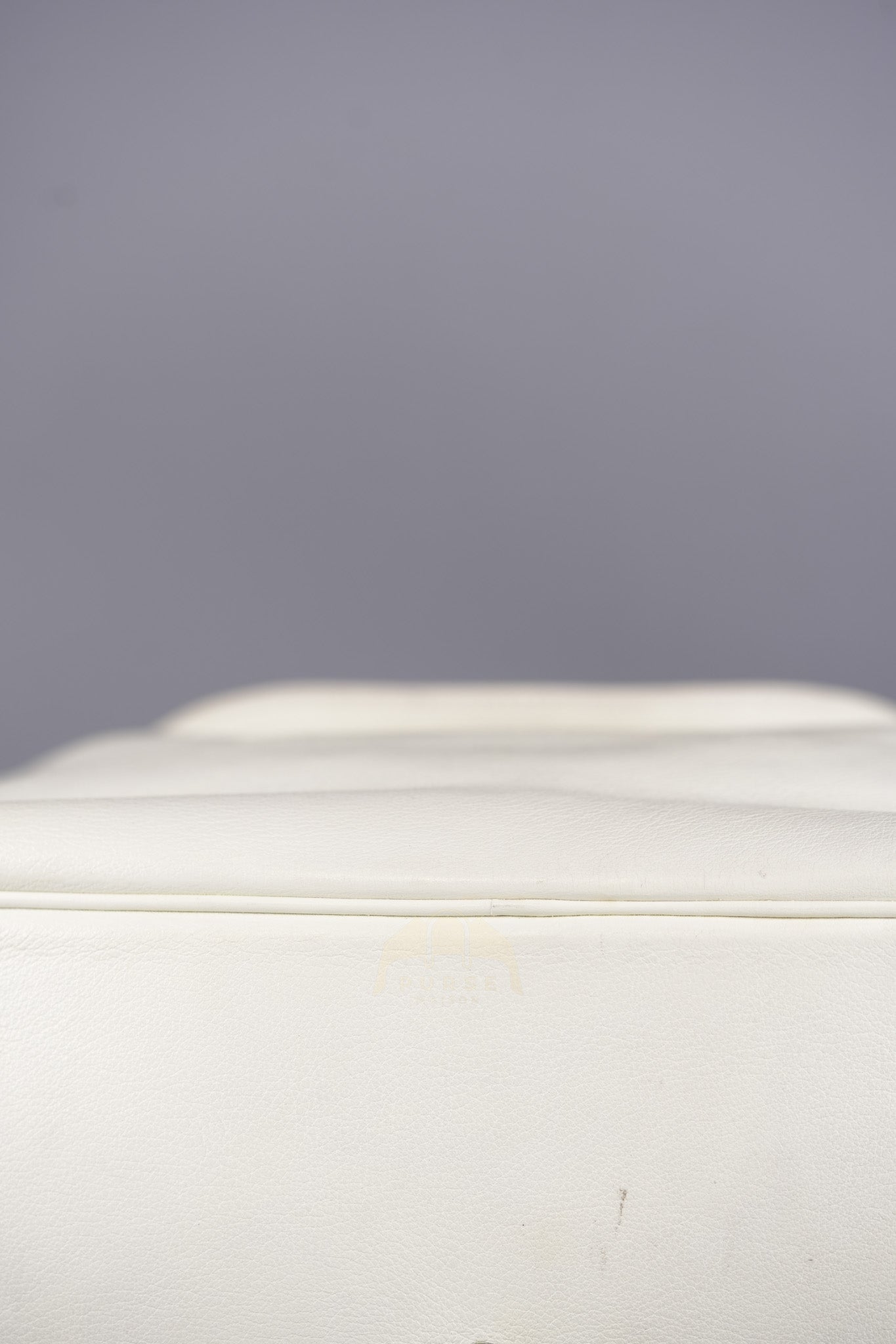 Lindy 30 in White Evercolor Leather & Palladium Hardware Stamp Square K (2007) | Purse Maison Luxury Bags Shop