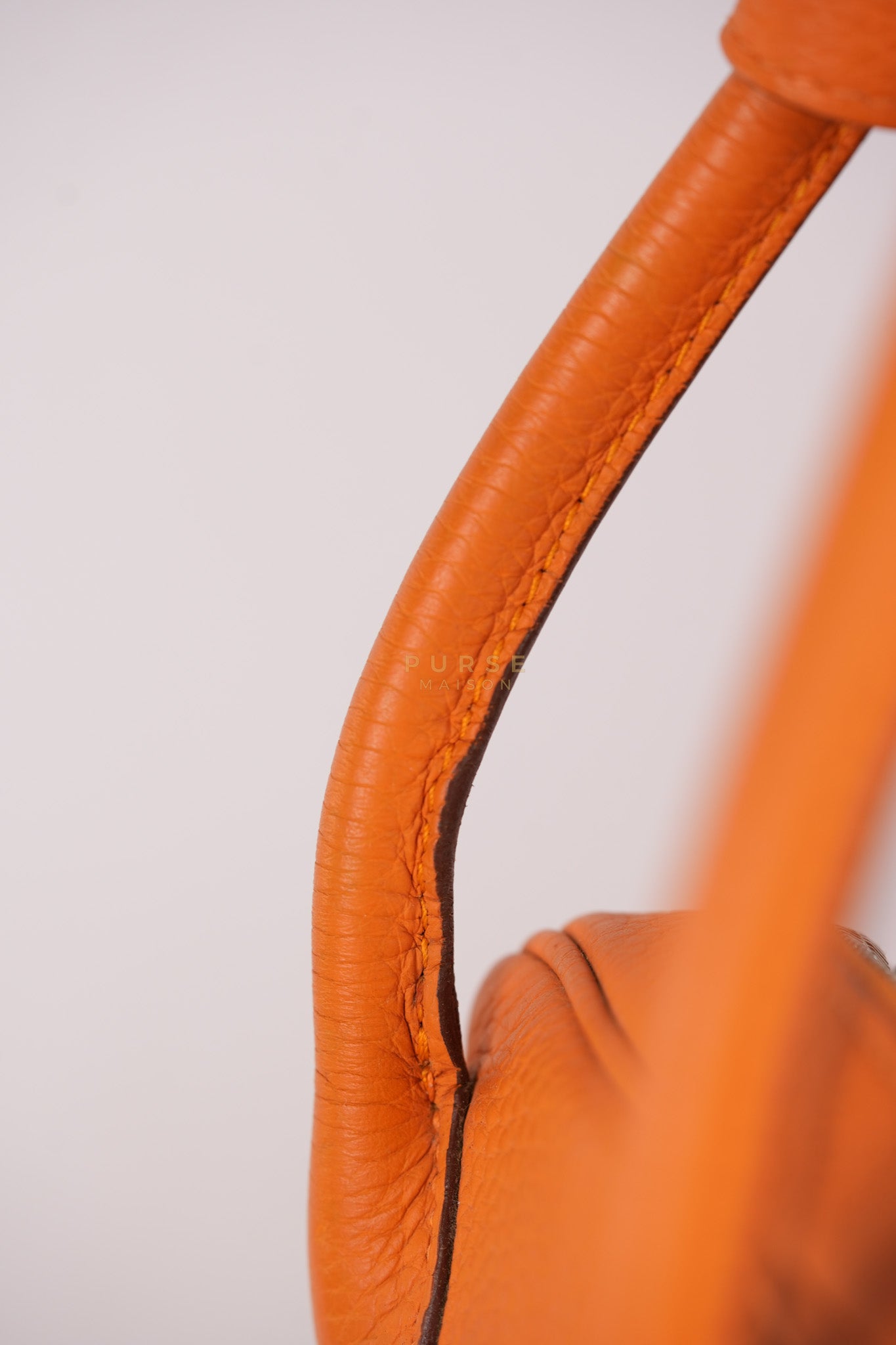 Lindy 36 Orange Clemence Leather Palladium Hardware Stamp Square O(2011) | Purse Maison Luxury Bags Shop