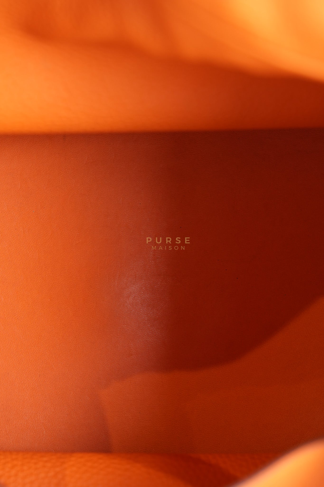 Lindy 36 Orange Clemence Leather Palladium Hardware Stamp Square O(2011) | Purse Maison Luxury Bags Shop