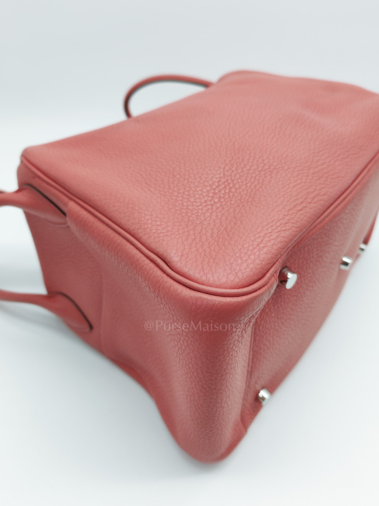 Lindy 34 Salmon Pink Clemence Leather in Palladium Hardware Stamp N Square(2010) | Purse Maison Luxury Bags Shop