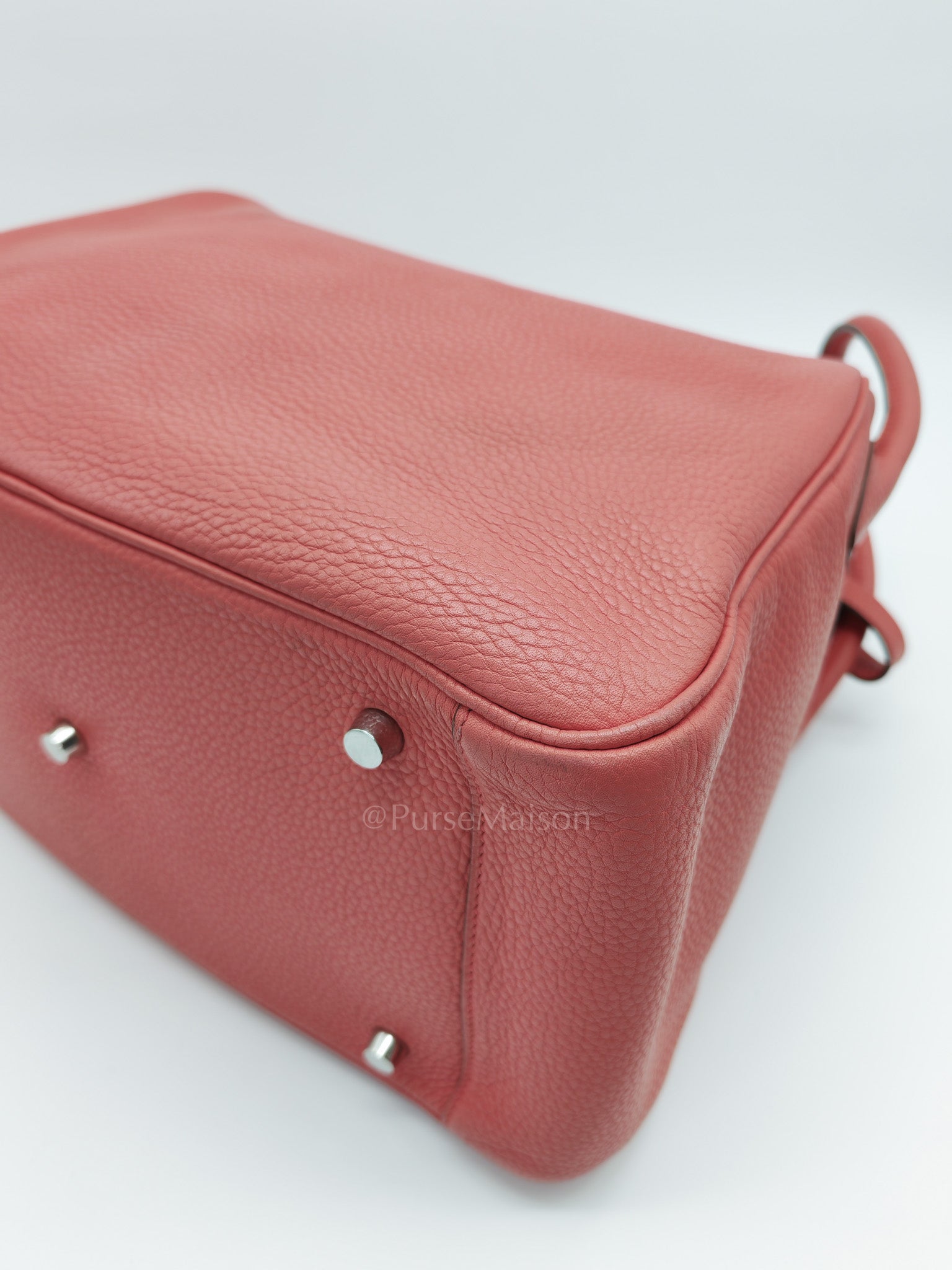 Lindy 34 Salmon Pink Clemence Leather in Palladium Hardware Stamp N Square(2010) | Purse Maison Luxury Bags Shop