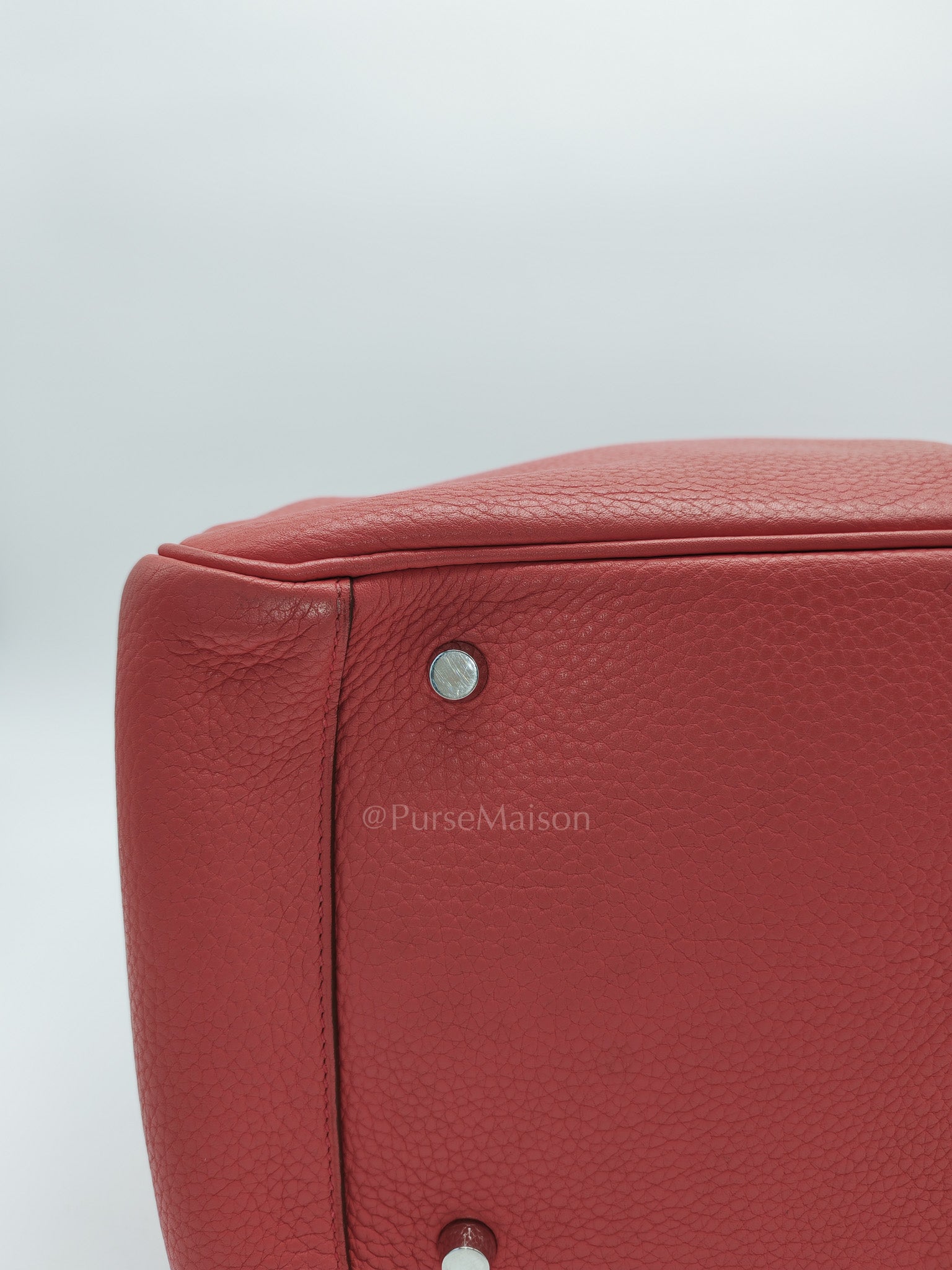 Lindy 34 Salmon Pink Clemence Leather in Palladium Hardware Stamp N Square(2010) | Purse Maison Luxury Bags Shop