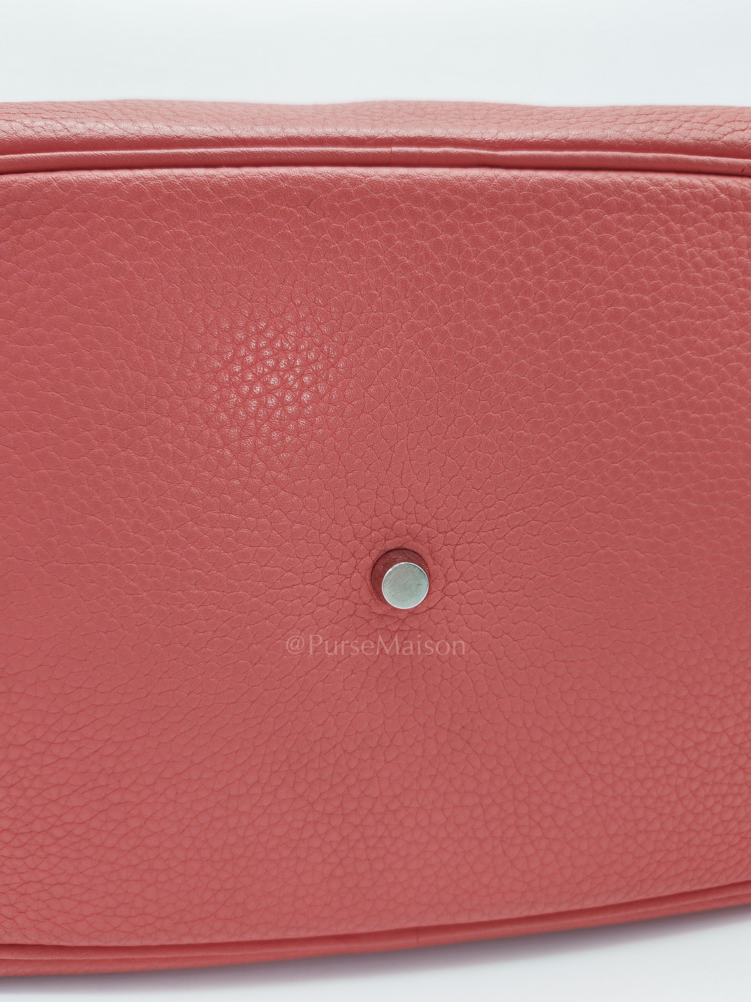 Lindy 34 Salmon Pink Clemence Leather in Palladium Hardware Stamp N Square(2010) | Purse Maison Luxury Bags Shop