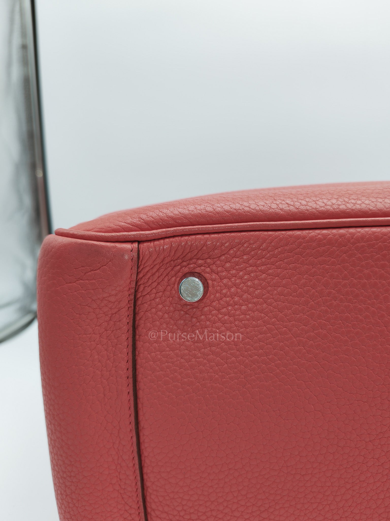 Lindy 34 Salmon Pink Clemence Leather in Palladium Hardware Stamp N Square(2010) | Purse Maison Luxury Bags Shop