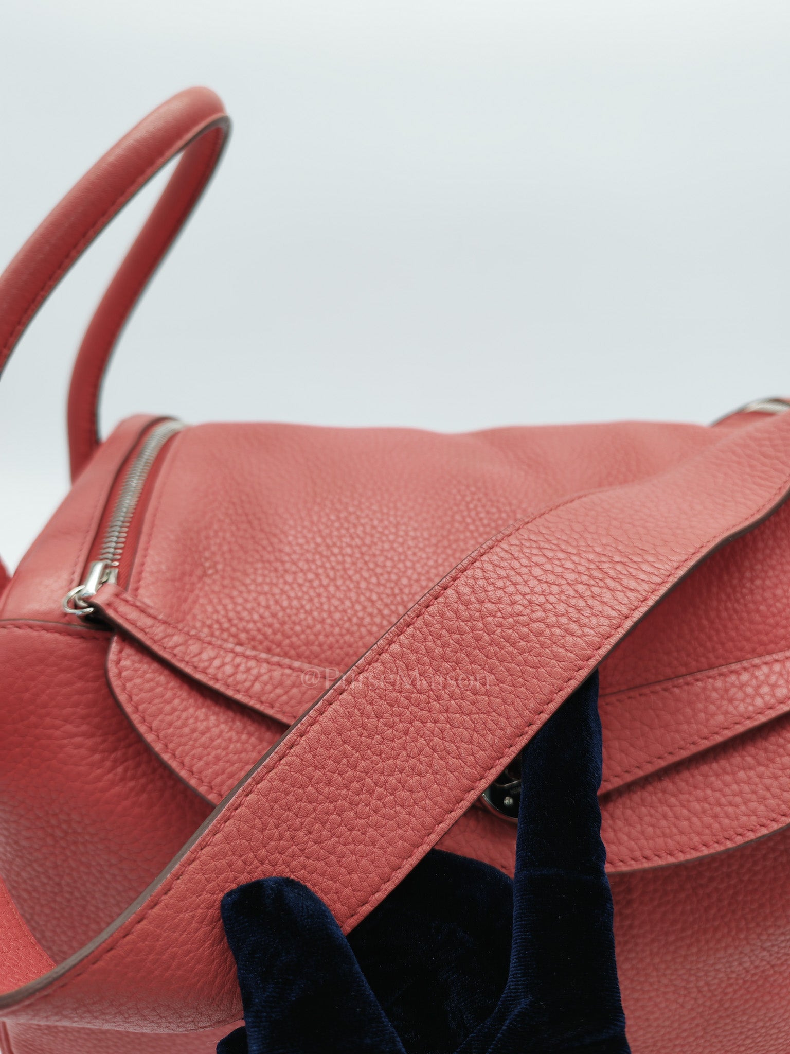 Lindy 34 Salmon Pink Clemence Leather in Palladium Hardware Stamp N Square(2010) | Purse Maison Luxury Bags Shop