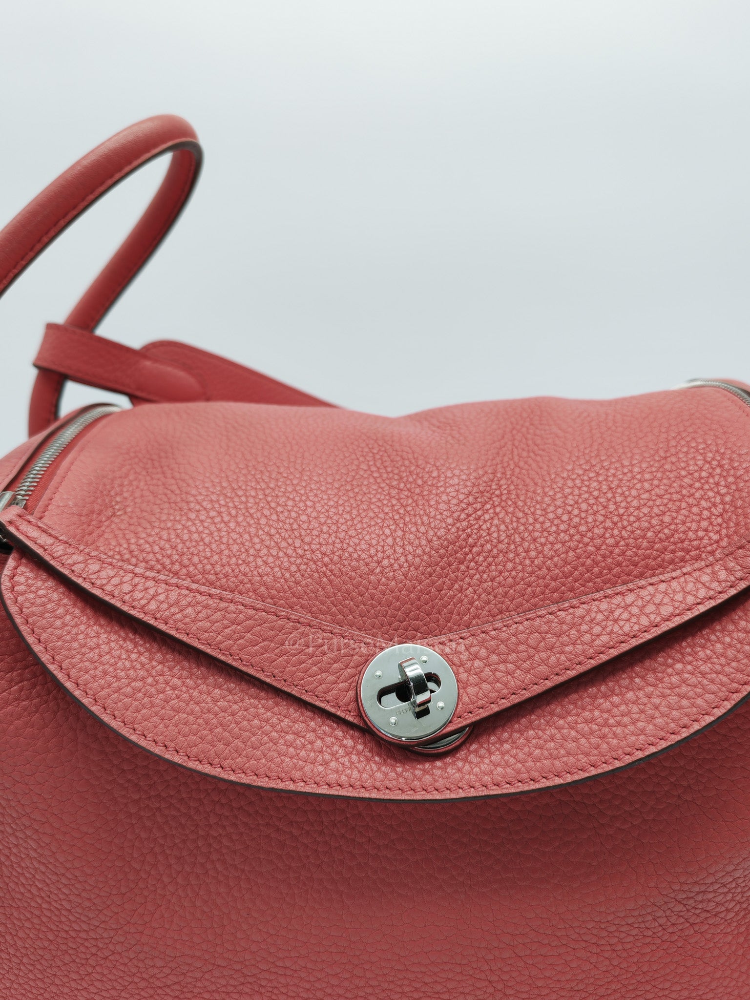 Lindy 34 Salmon Pink Clemence Leather in Palladium Hardware Stamp N Square(2010) | Purse Maison Luxury Bags Shop