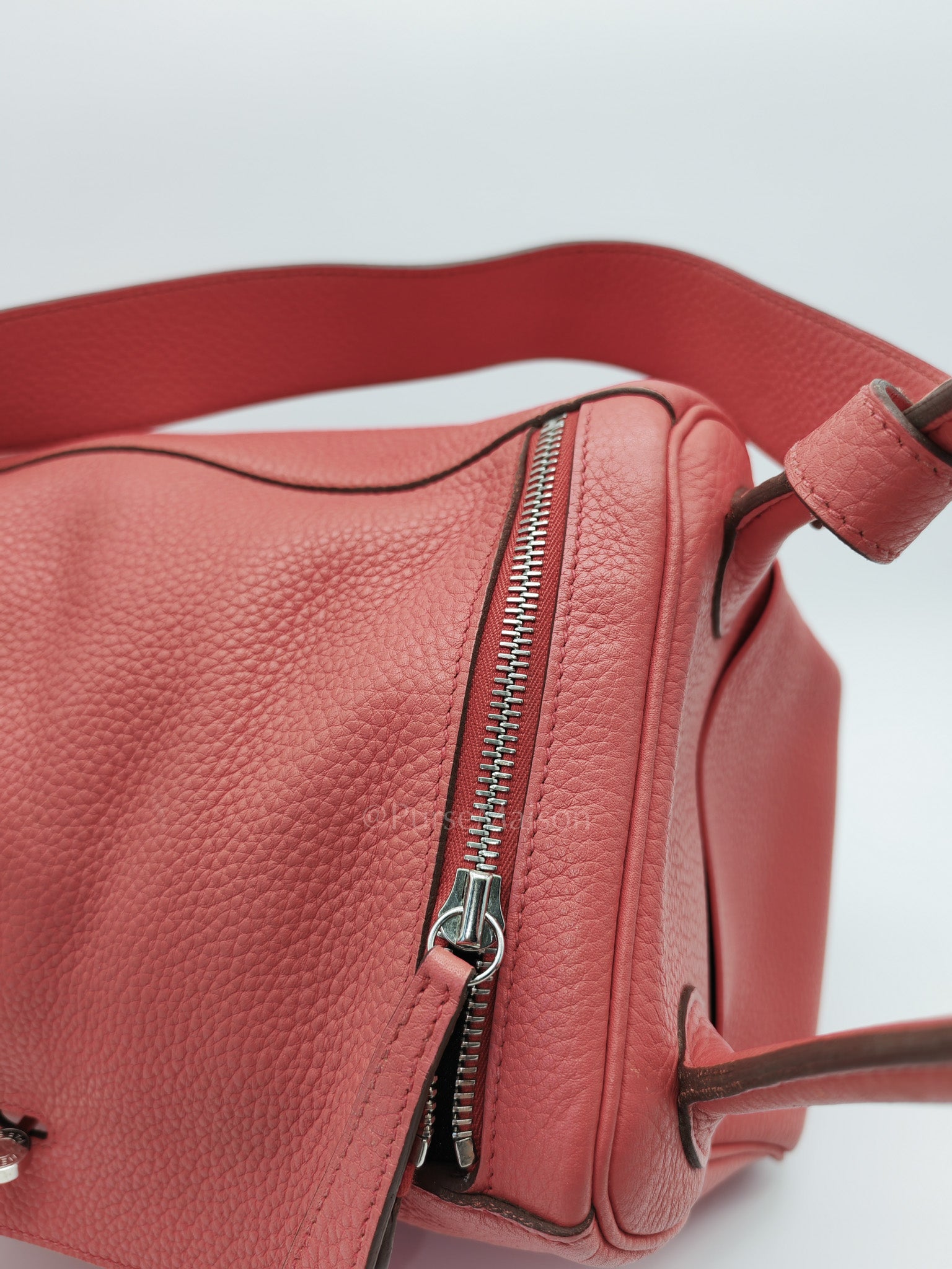 Lindy 34 Salmon Pink Clemence Leather in Palladium Hardware Stamp N Square(2010) | Purse Maison Luxury Bags Shop