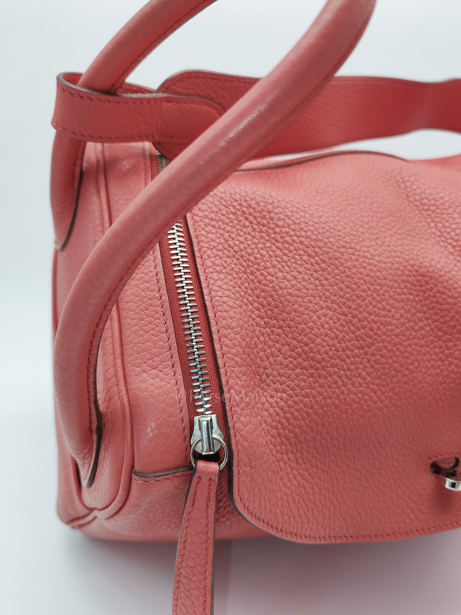 Lindy 34 Salmon Pink Clemence Leather in Palladium Hardware Stamp N Square(2010) | Purse Maison Luxury Bags Shop