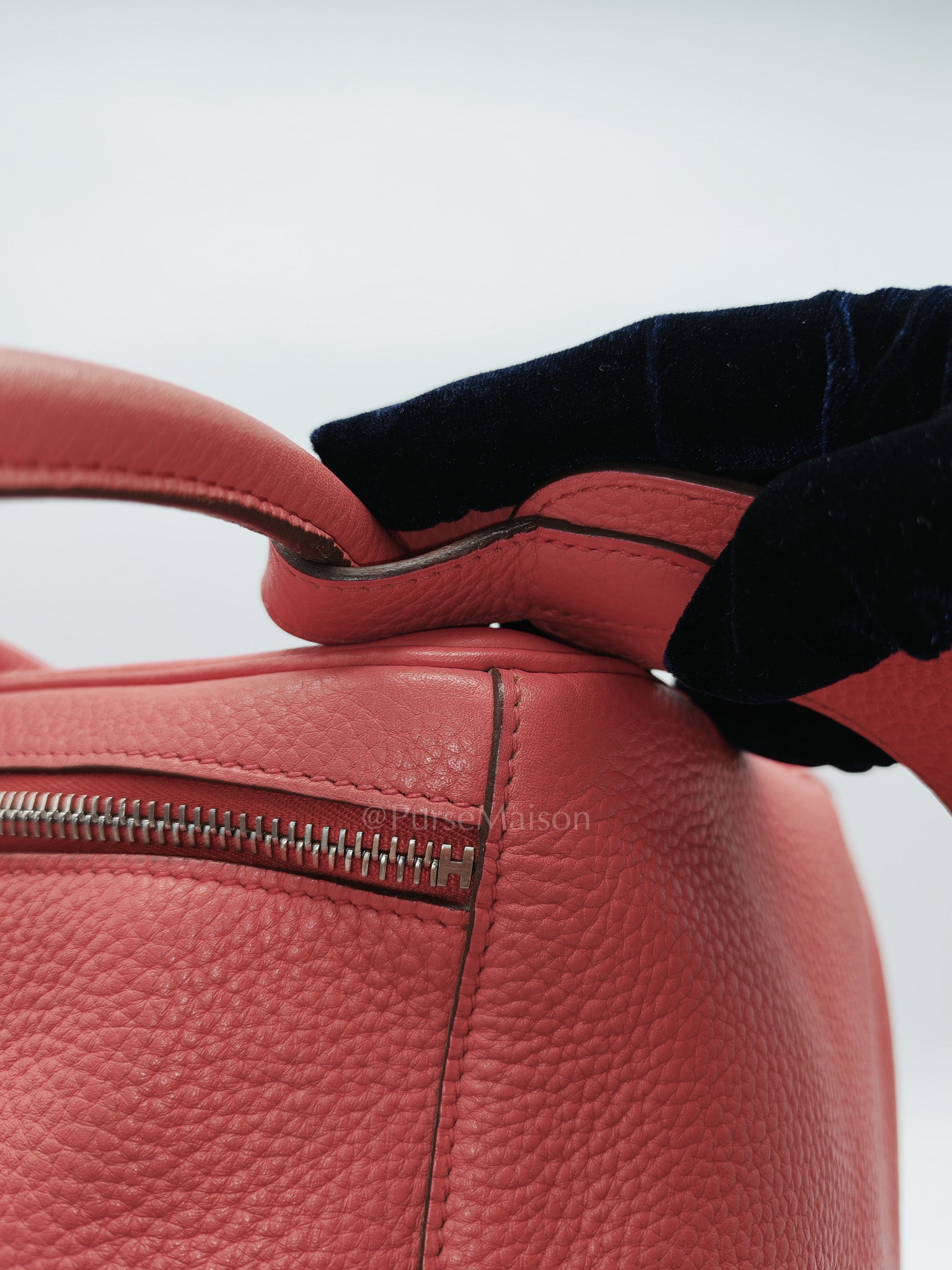 Lindy 34 Salmon Pink Clemence Leather in Palladium Hardware Stamp N Square(2010) | Purse Maison Luxury Bags Shop